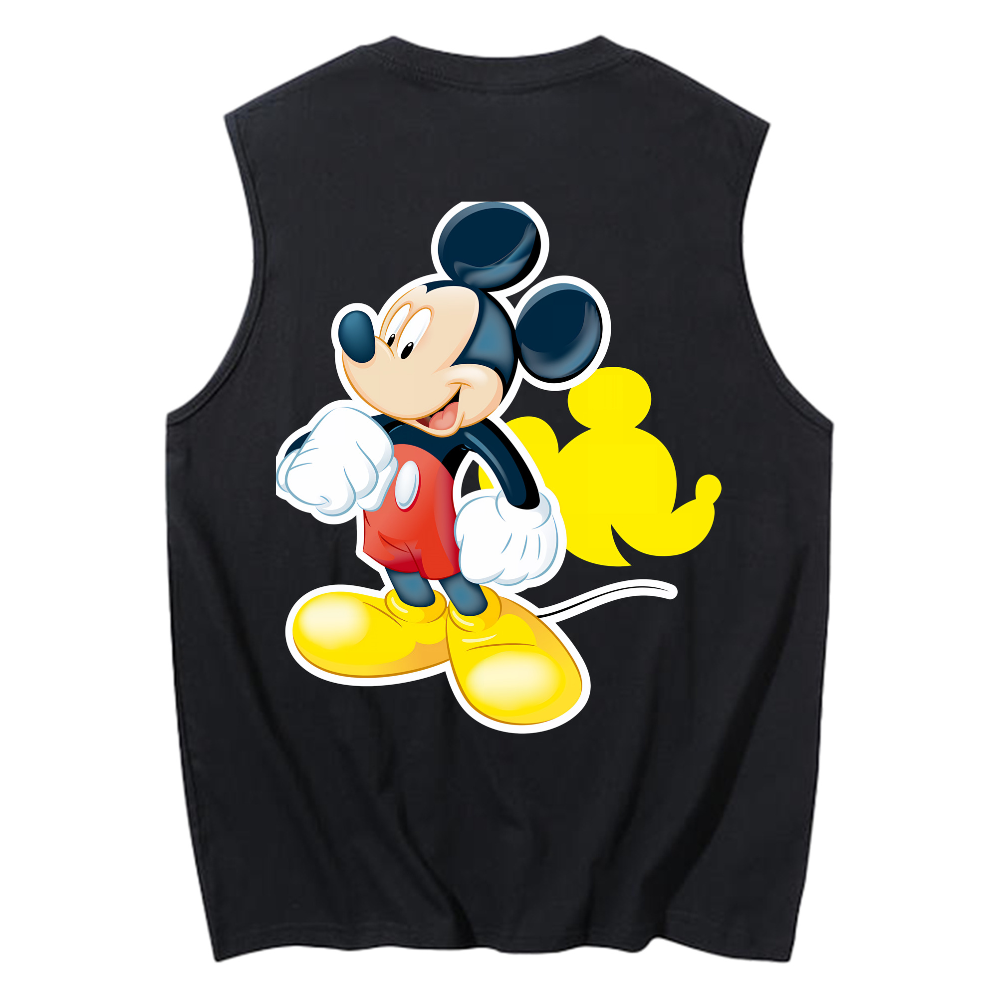 ミッキーマウス Mickey Mouse コットン100％タンクトップ（背面プリント）