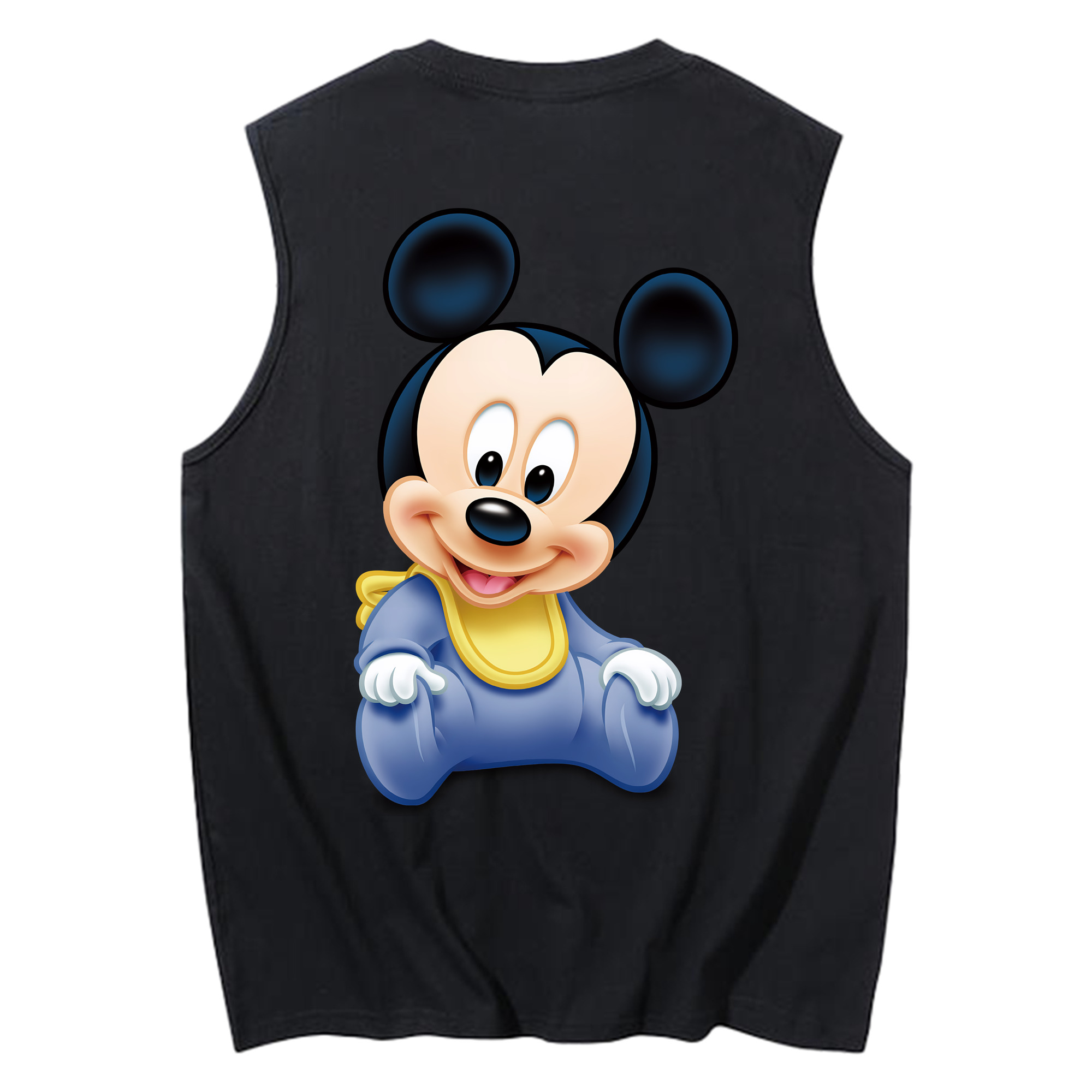 ミッキーマウス Mickey Mouse コットン100％タンクトップ（背面プリント）