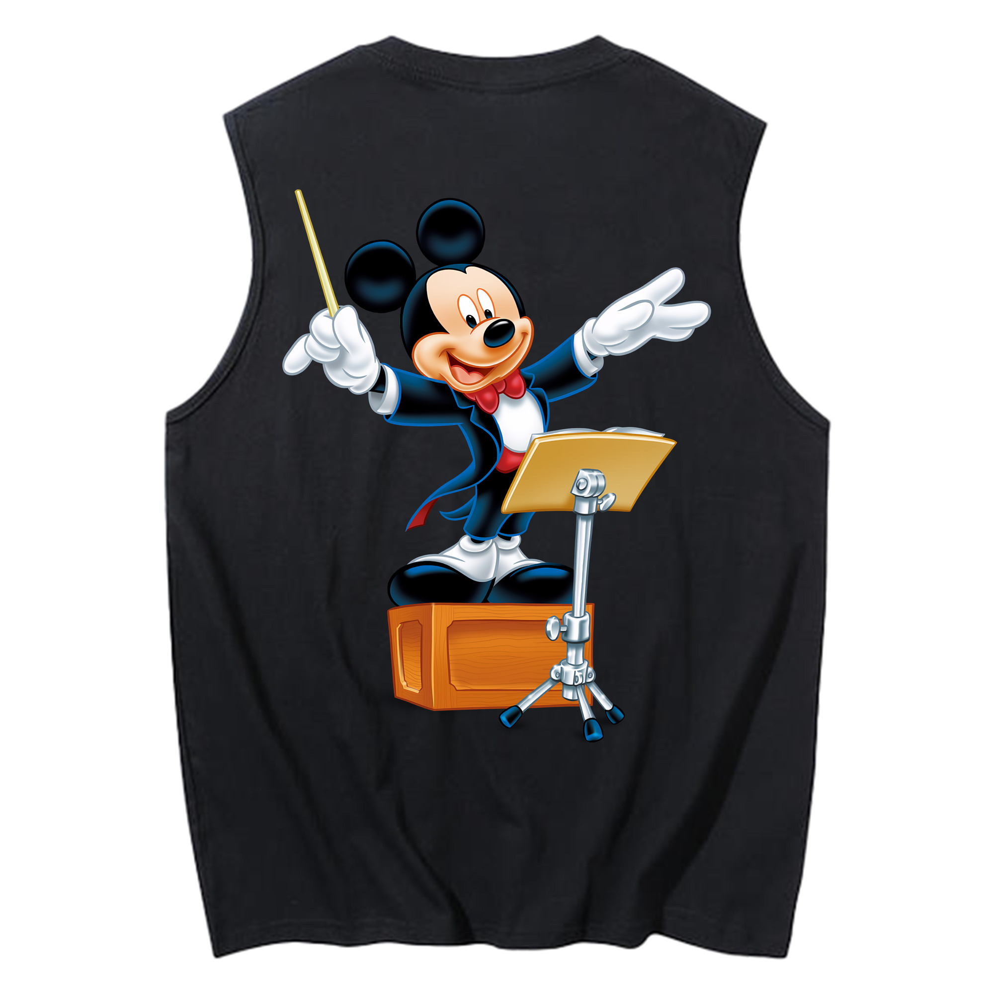 ミッキーマウス Mickey Mouse コットン100％タンクトップ（背面プリント）