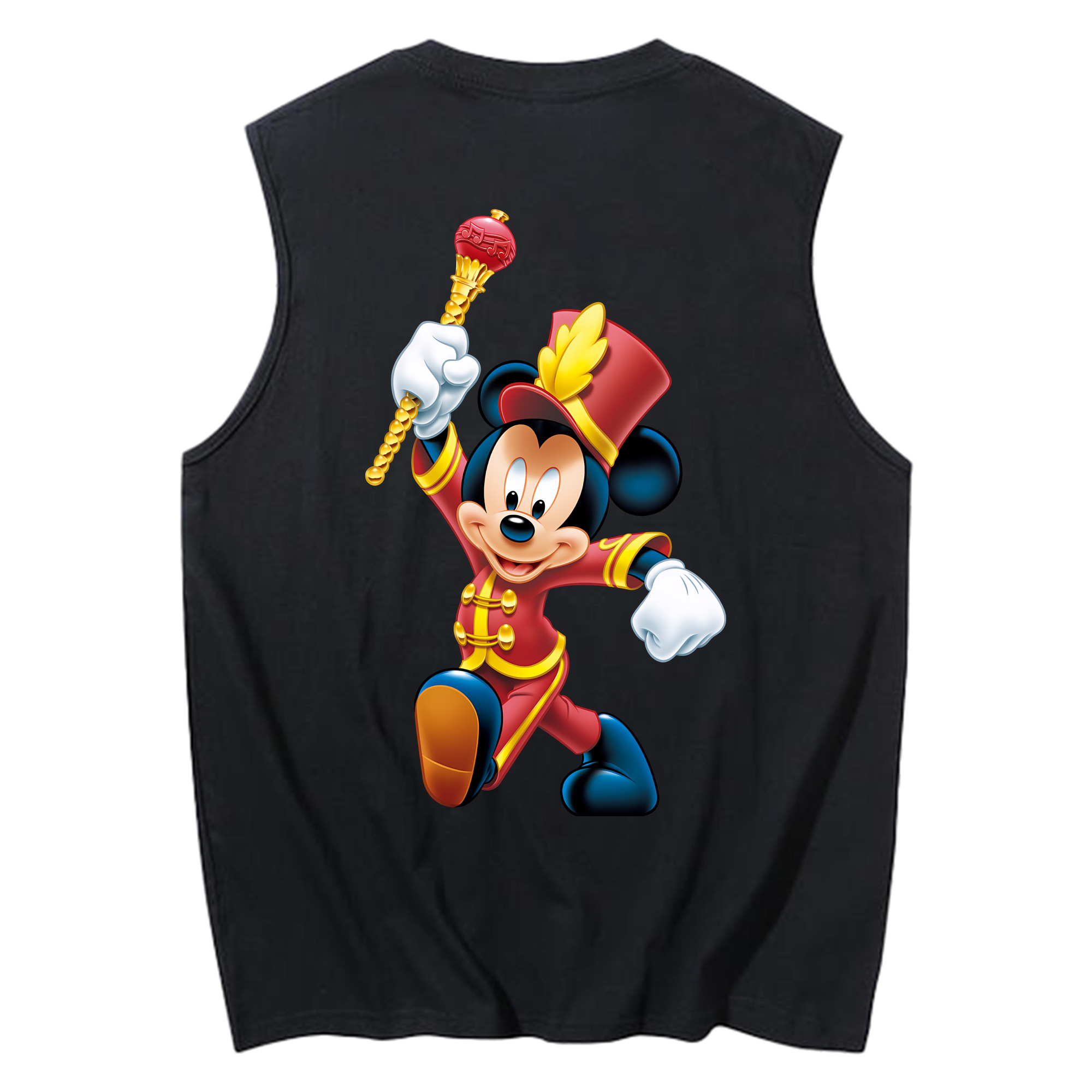 ミッキーマウス Mickey Mouse コットン100％タンクトップ（背面プリント）