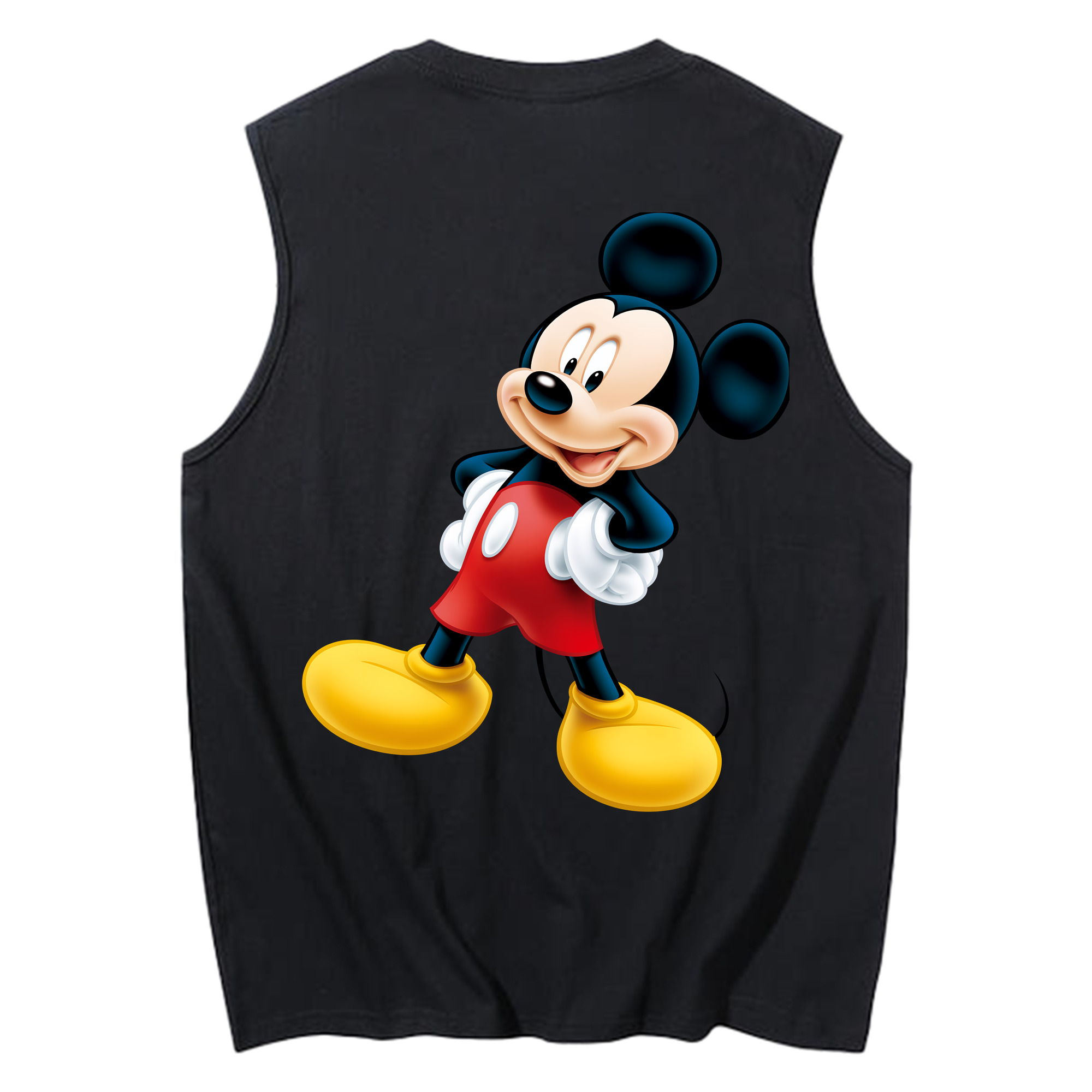 ミッキーマウス Mickey Mouse コットン100％タンクトップ（背面プリント）