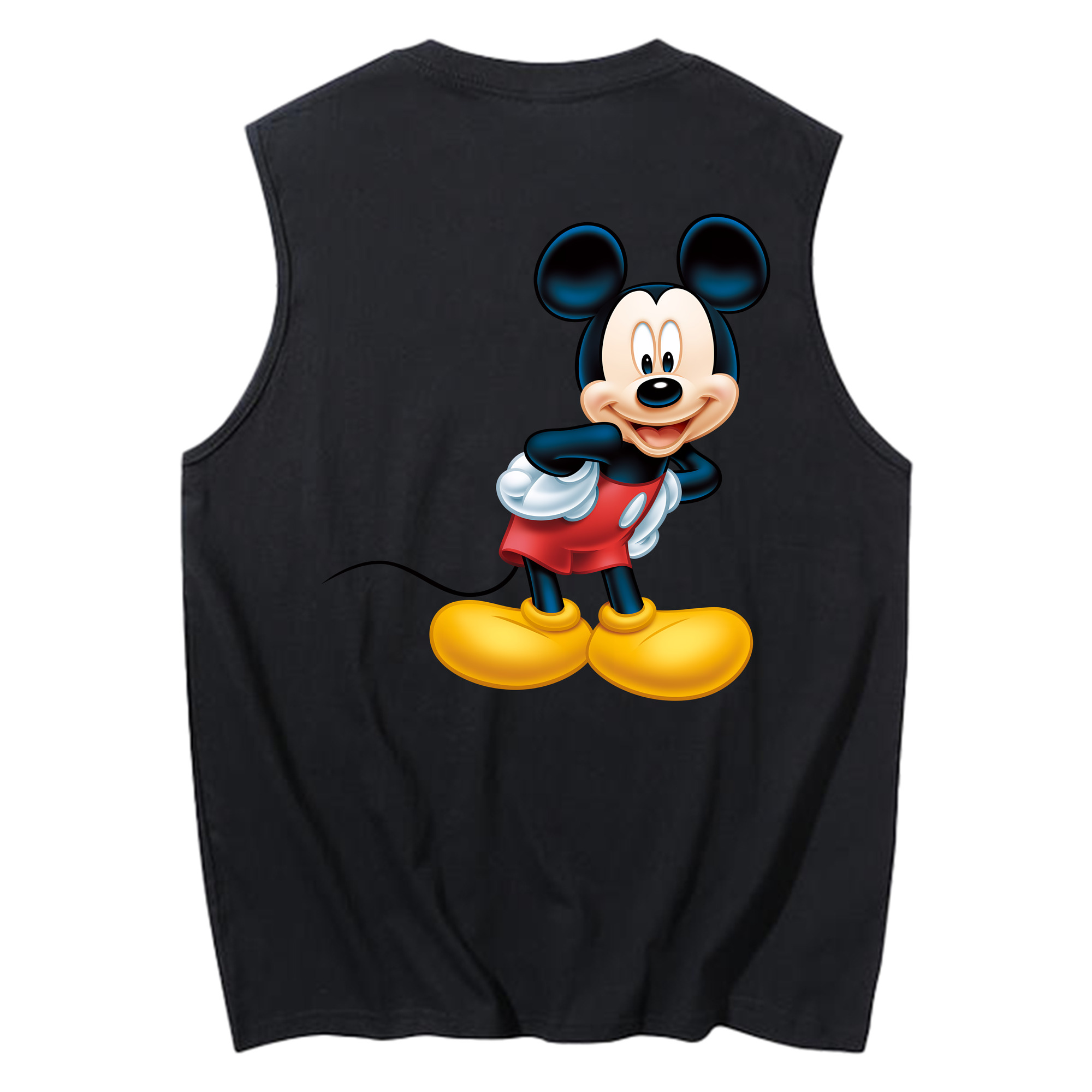 ミッキーマウス Mickey Mouse コットン100％タンクトップ（背面プリント）