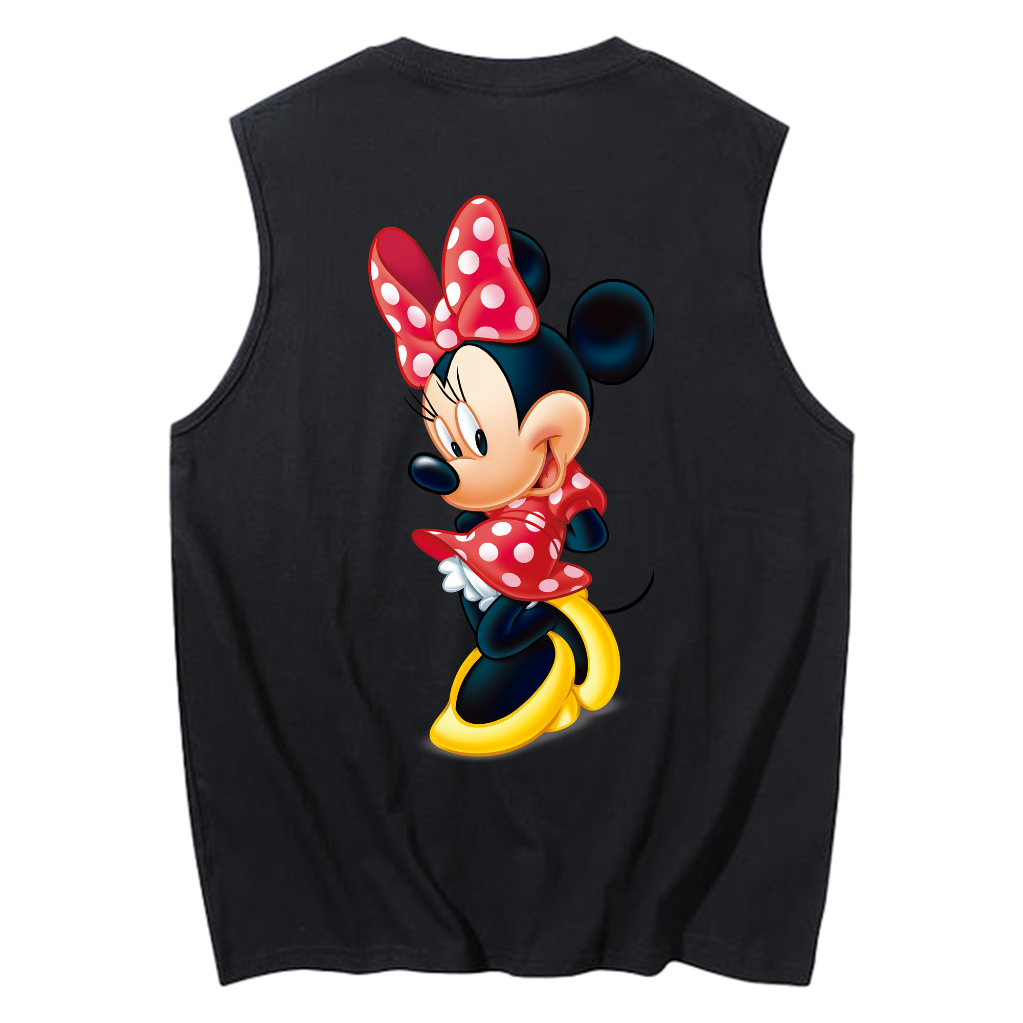 ミッキーマウス Mickey Mouse コットン100％タンクトップ（背面プリント）