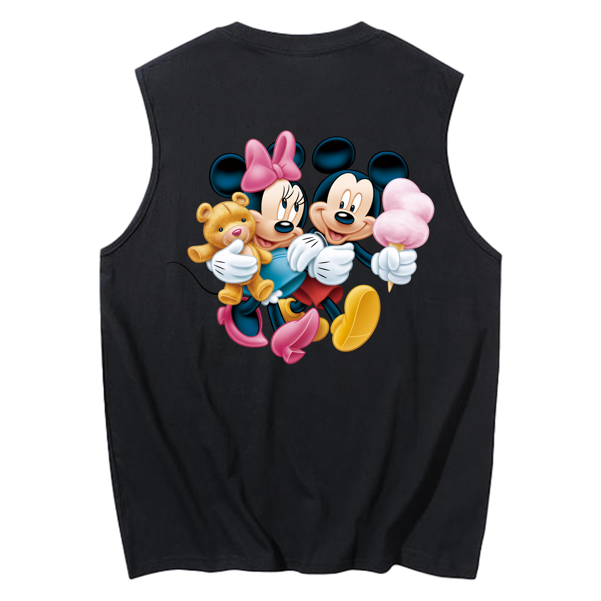 ミッキーマウス Mickey Mouse コットン100％タンクトップ（背面プリント）