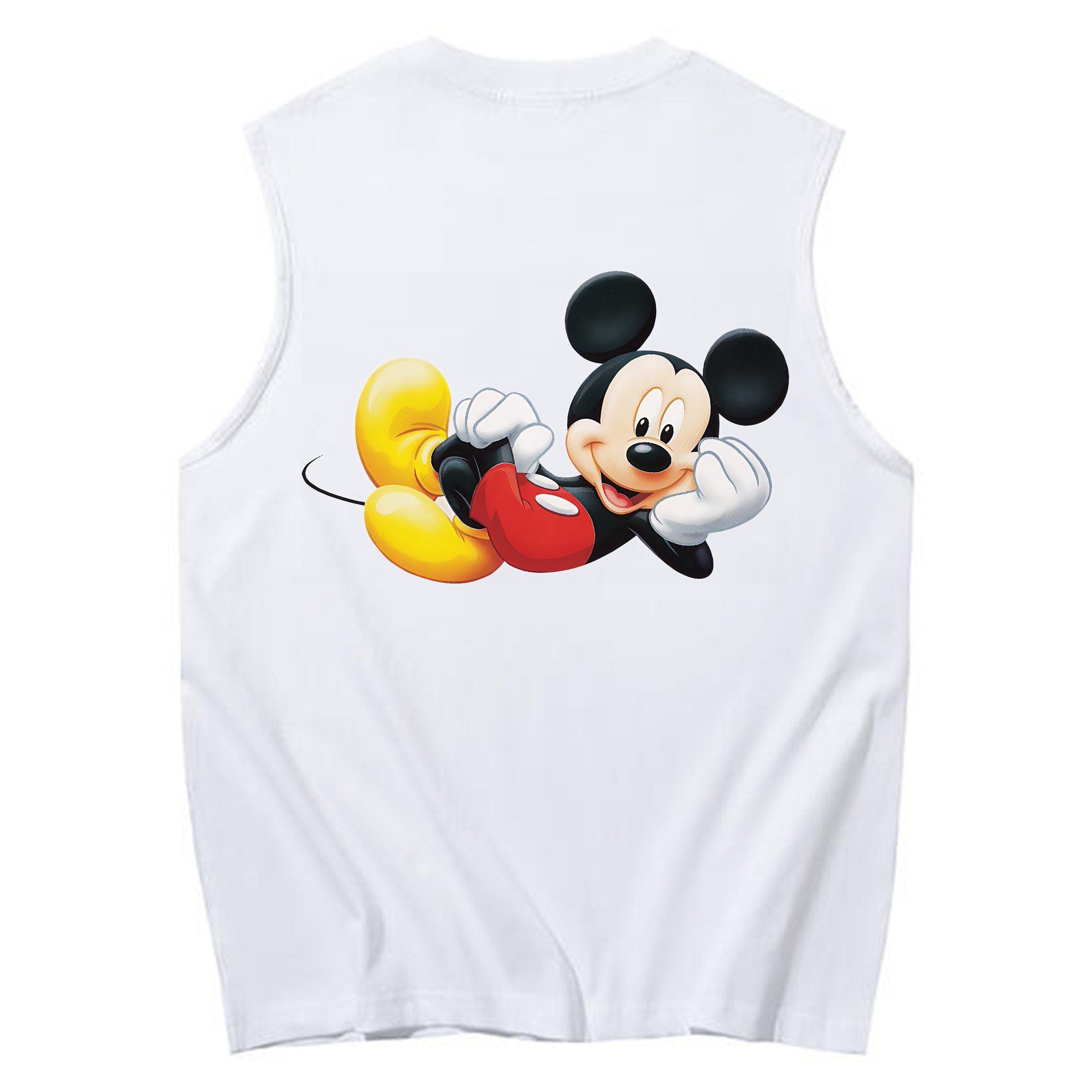 ミッキーマウス Mickey Mouse コットン100％タンクトップ（背面プリント）