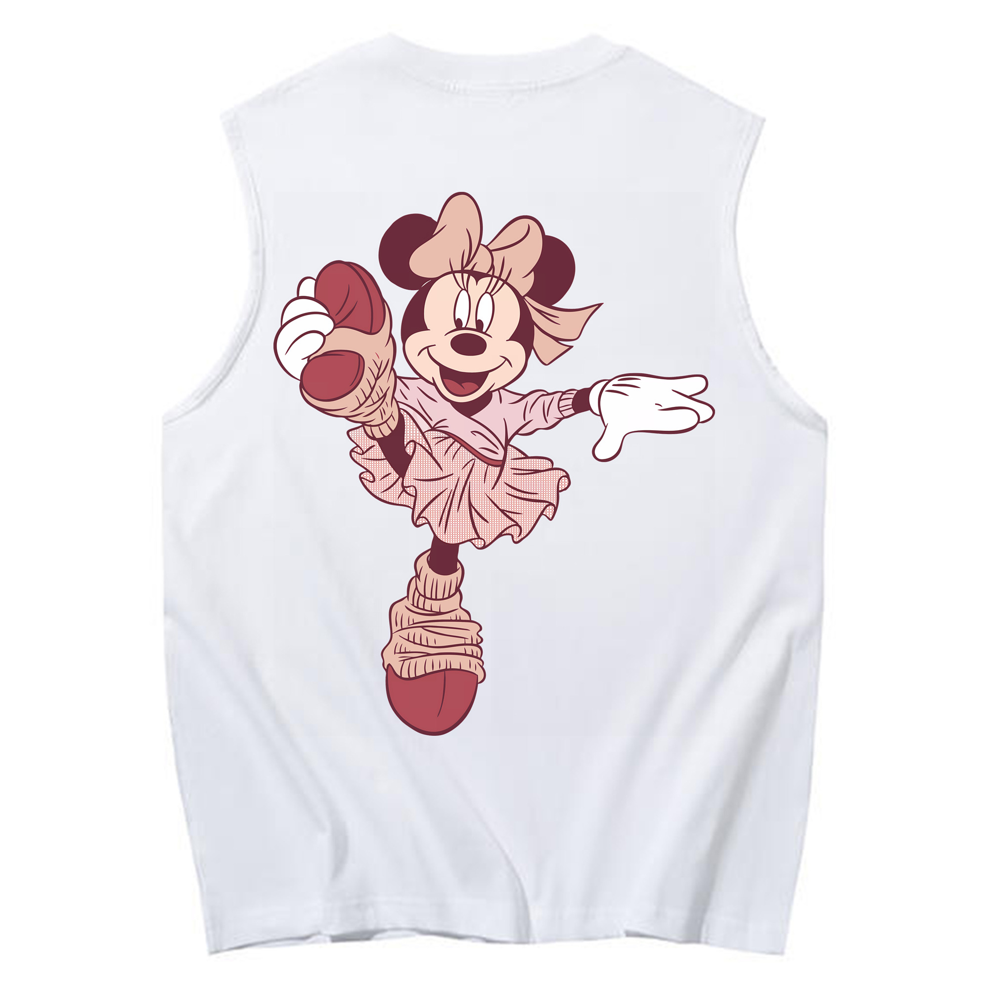 ミッキーマウス Mickey Mouse コットン100％タンクトップ（背面プリント）