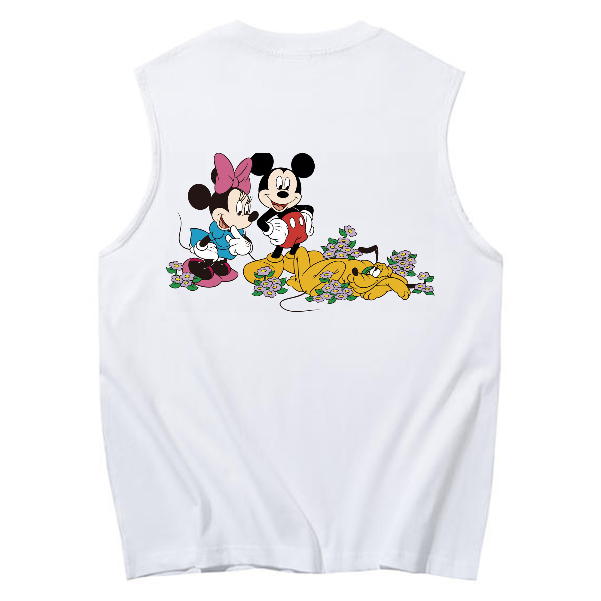 （画像用） ミッキーマウス Mickey Mouse コットン100％タンクトップ（背面プリント）
