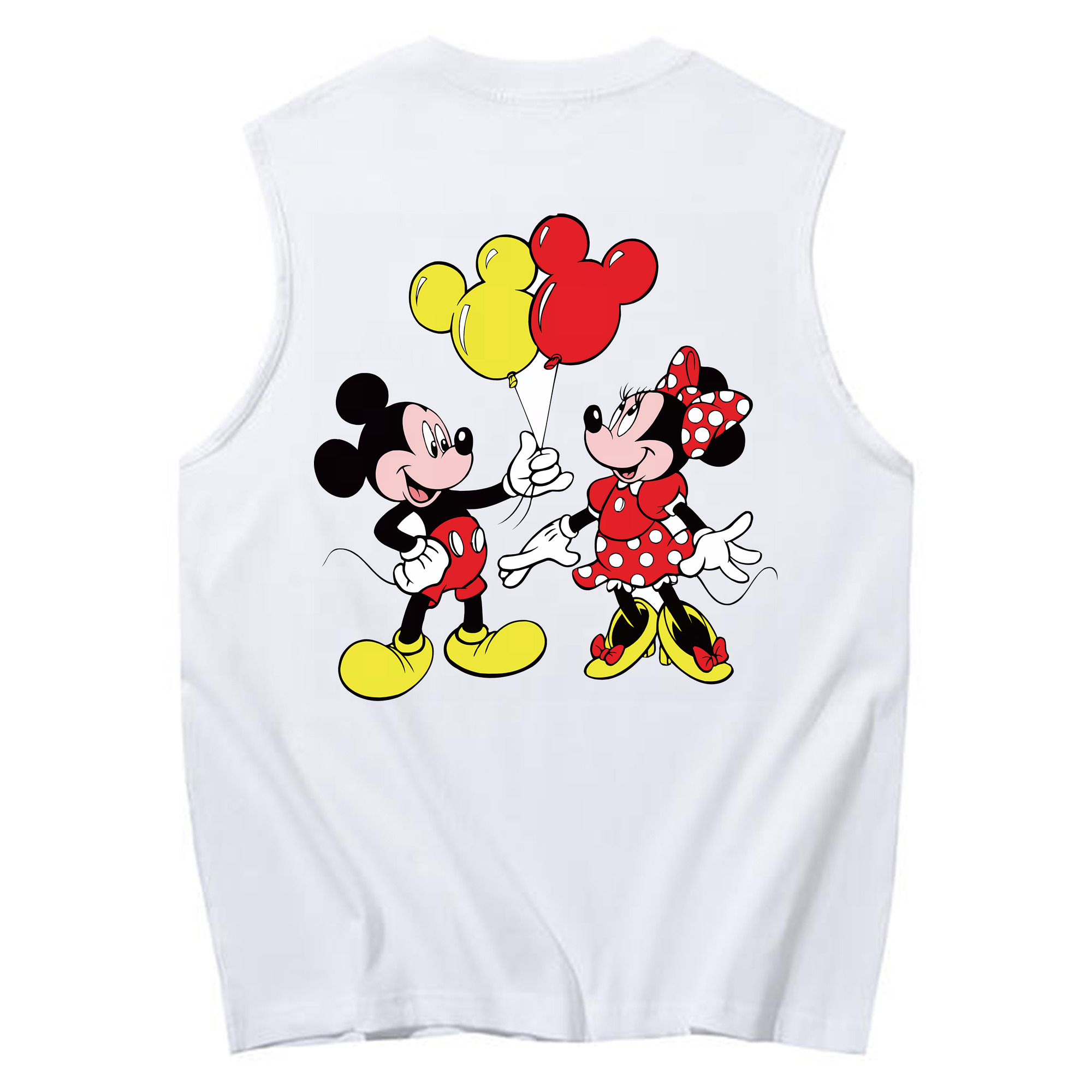 ミッキーマウス Mickey Mouse コットン100％タンクトップ（背面プリント）