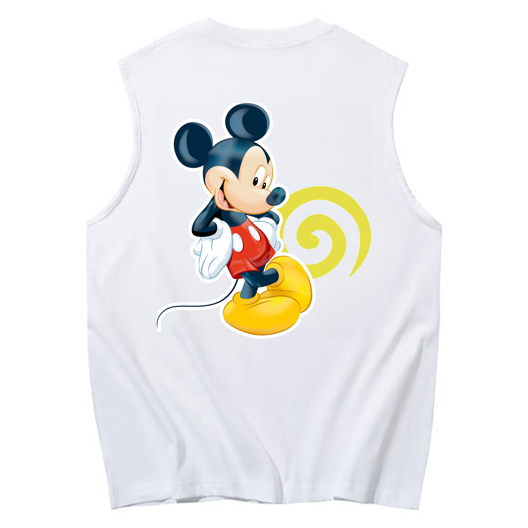 ミッキーマウス Mickey Mouse コットン100％タンクトップ（背面プリント）