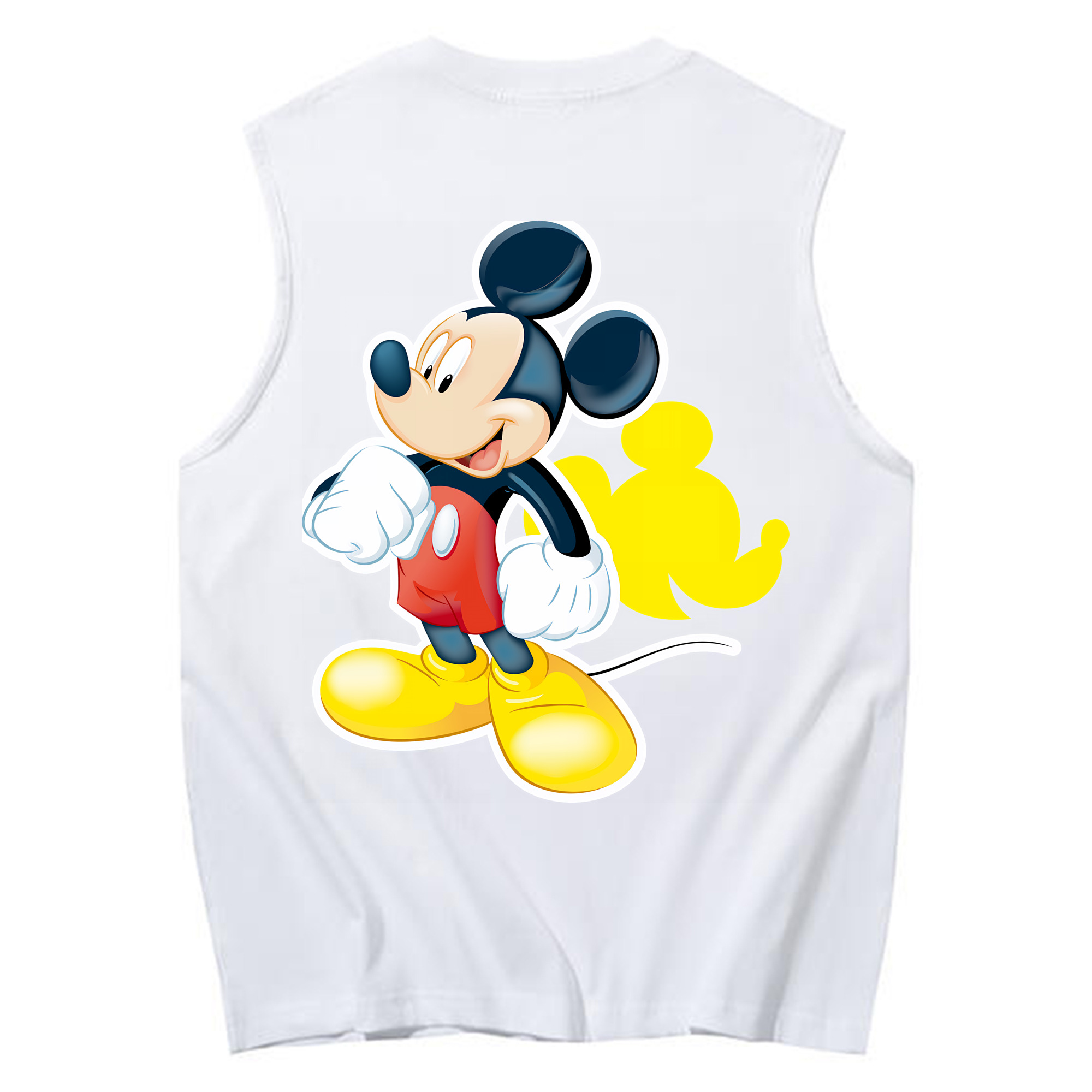 ミッキーマウス Mickey Mouse コットン100％タンクトップ（背面プリント）