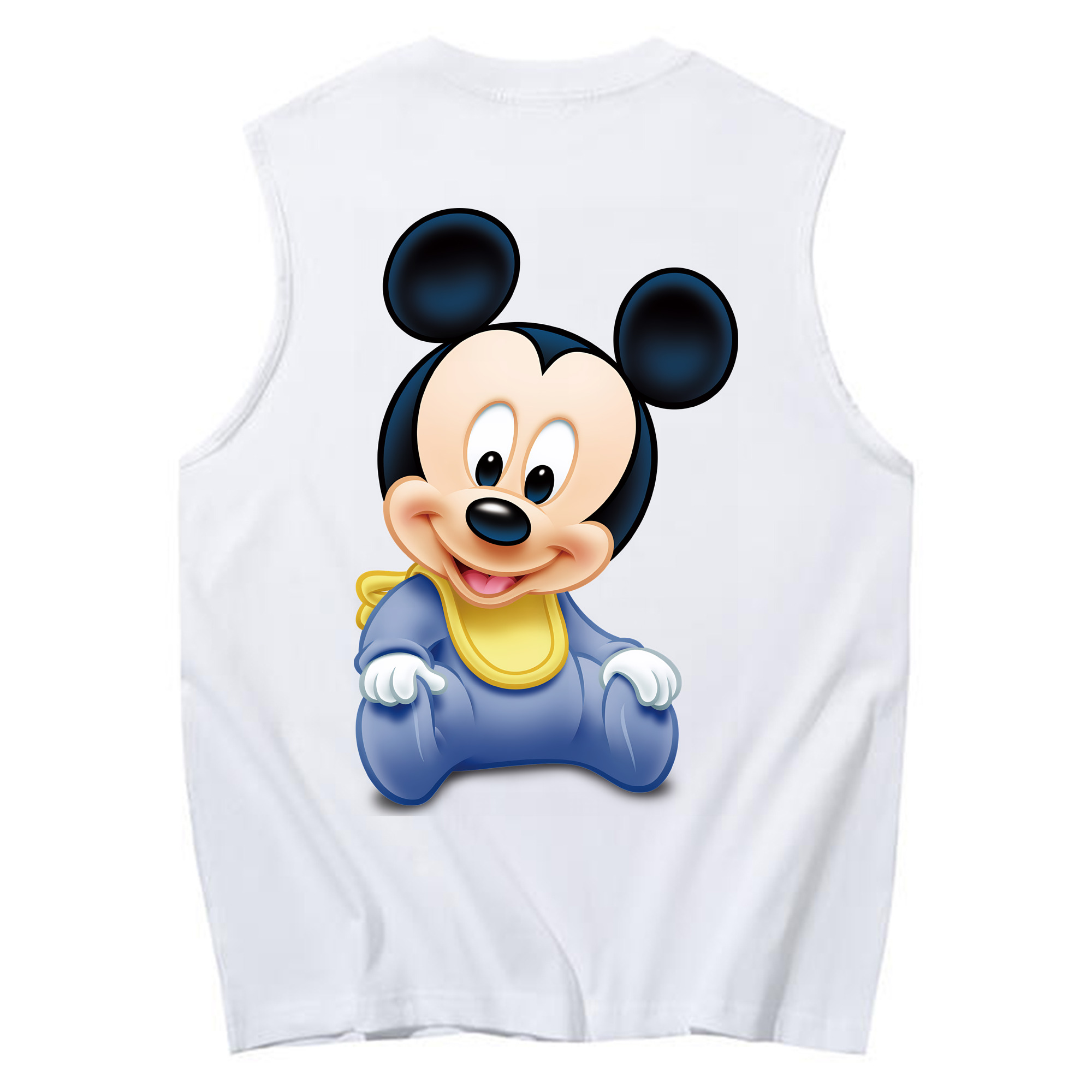 ミッキーマウス Mickey Mouse コットン100％タンクトップ（背面プリント）