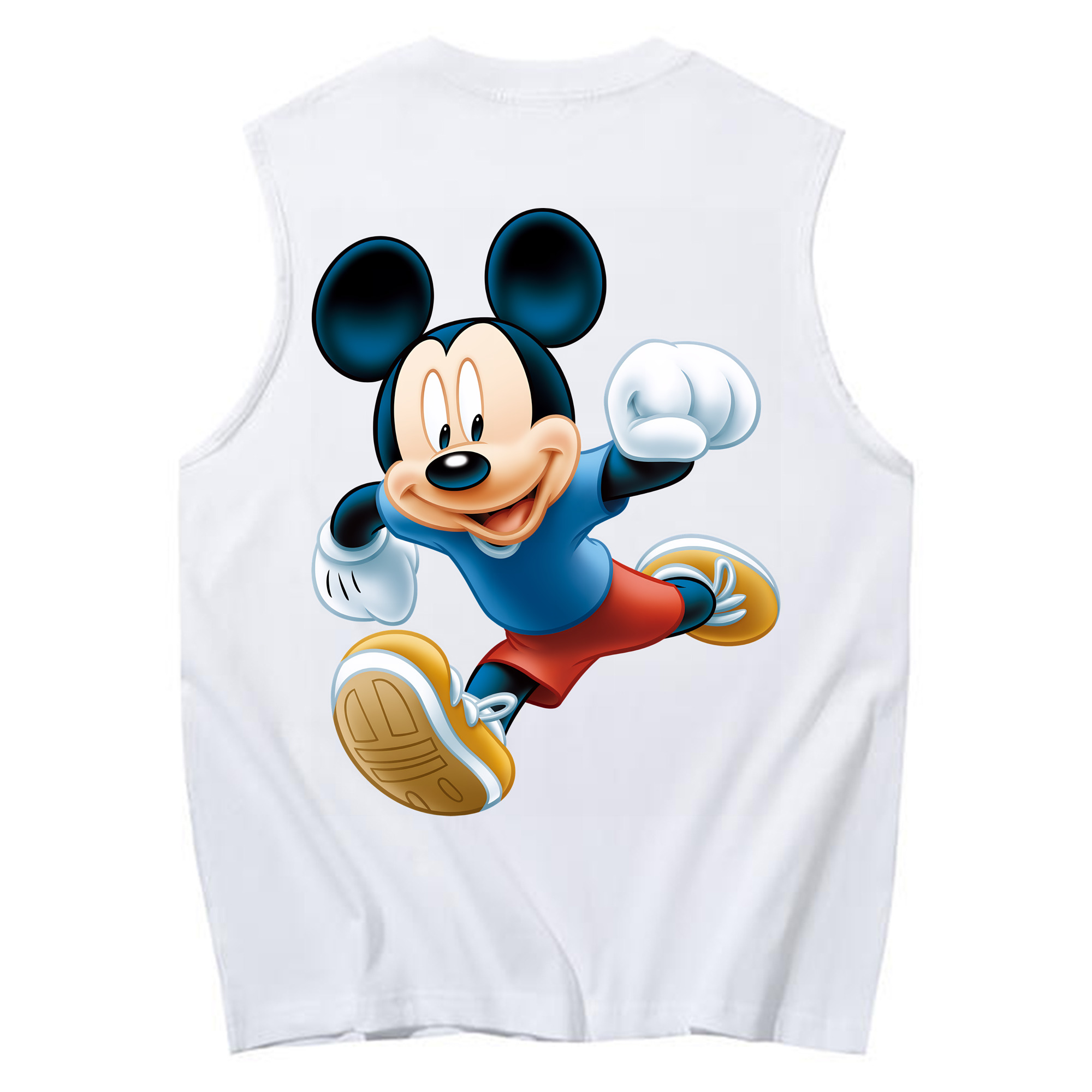ミッキーマウス Mickey Mouse コットン100％タンクトップ（背面プリント）