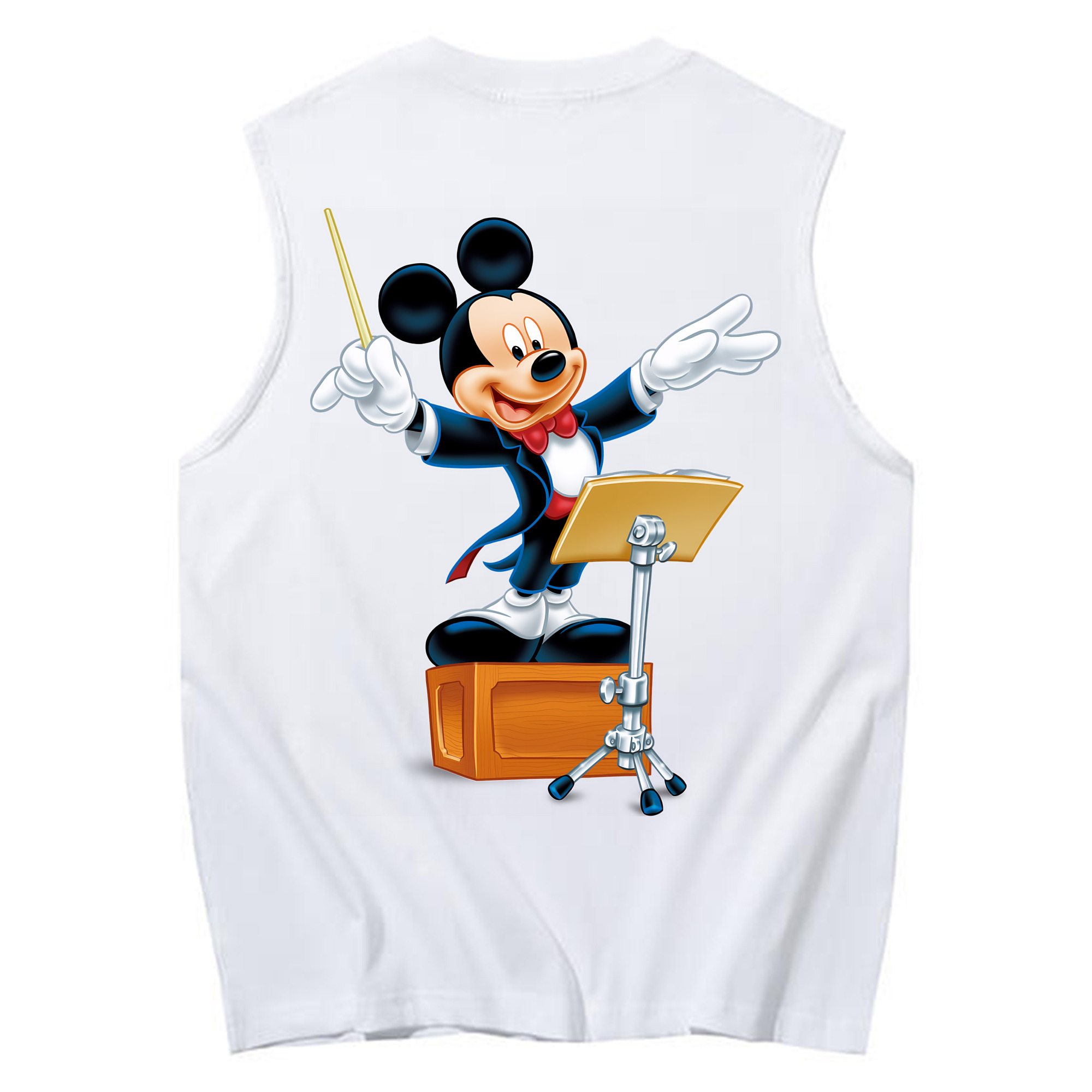 ミッキーマウス Mickey Mouse コットン100％タンクトップ（背面プリント）