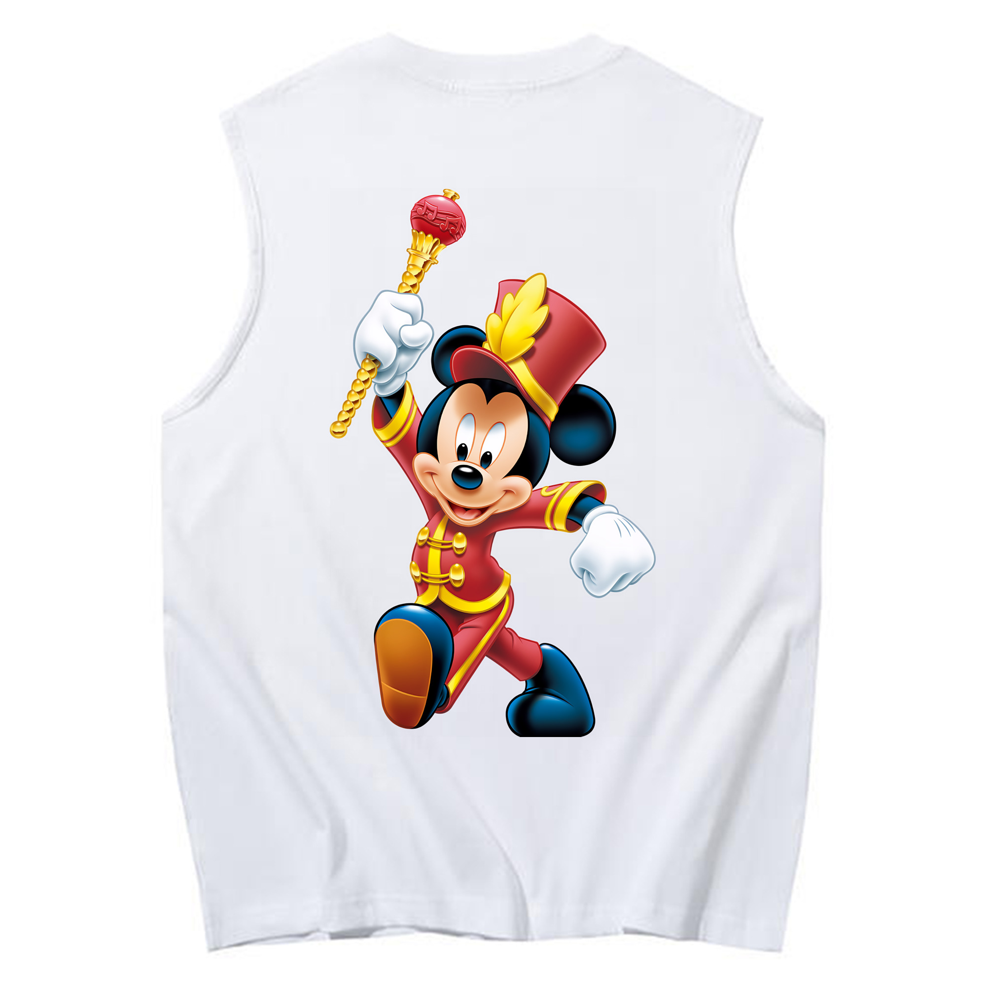 ミッキーマウス Mickey Mouse コットン100％タンクトップ（背面プリント）