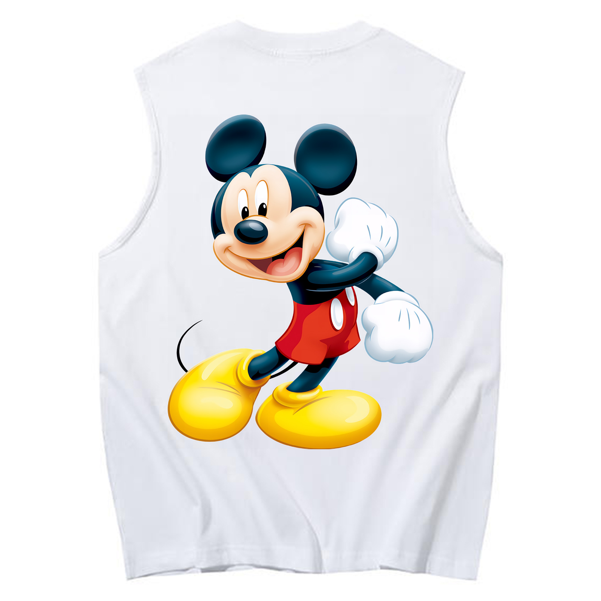 ミッキーマウス Mickey Mouse コットン100％タンクトップ（背面プリント）