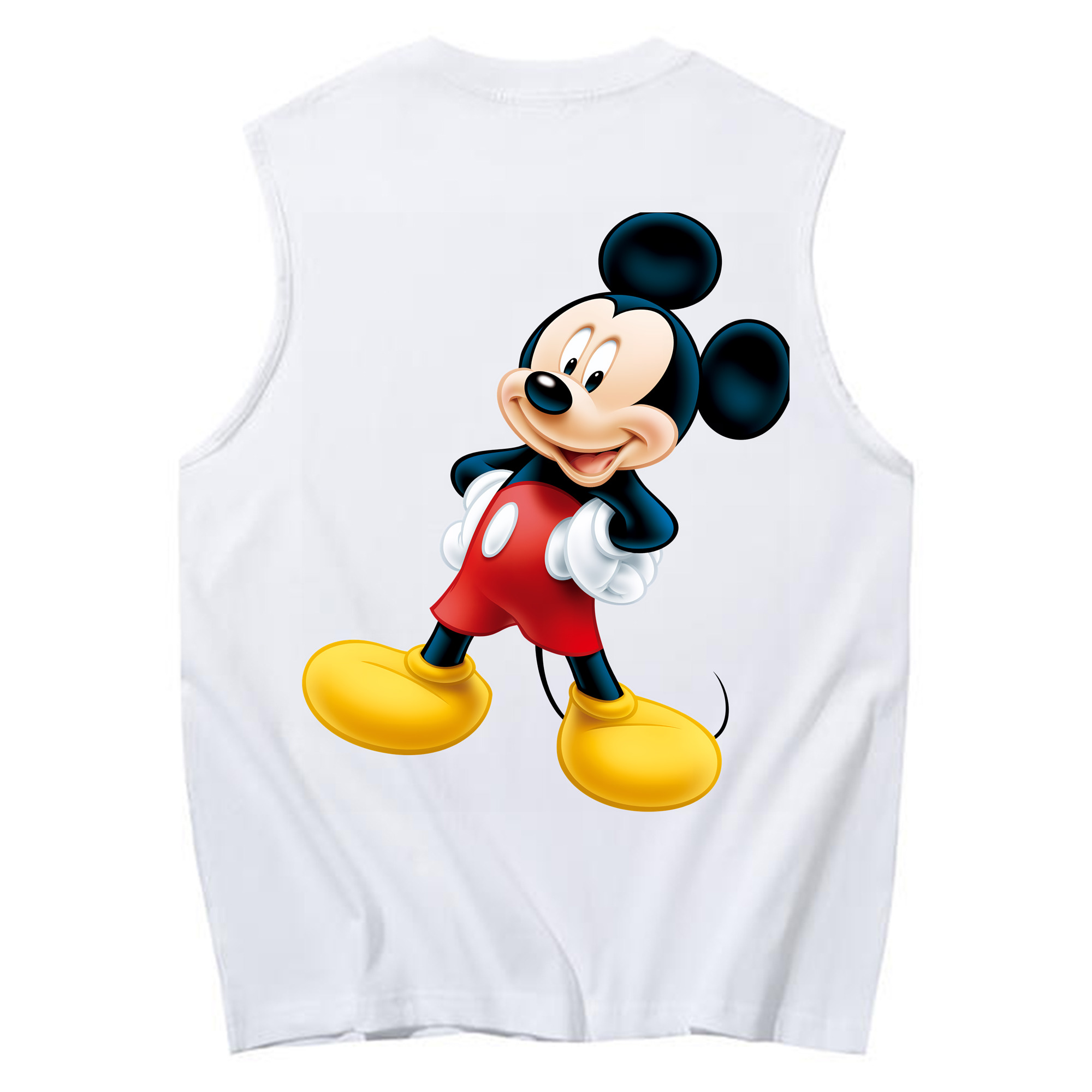 ミッキーマウス Mickey Mouse コットン100％タンクトップ（背面プリント）