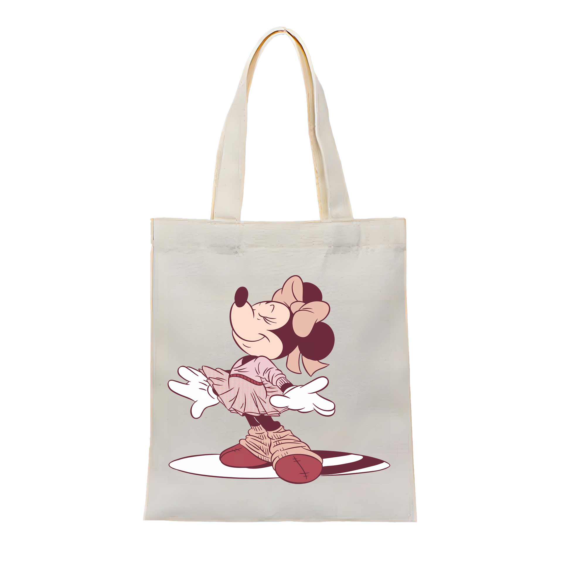 （画像用） ミッキーマウス Mickey Mouse 縦型キャンバス生地手提げバッグ　トートバッグ
