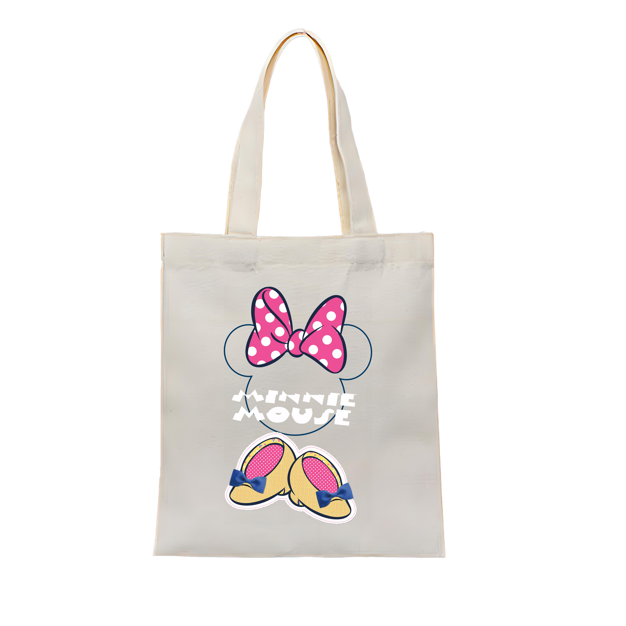 （画像用） ミッキーマウス Mickey Mouse 縦型キャンバス生地手提げバッグ　トートバッグ