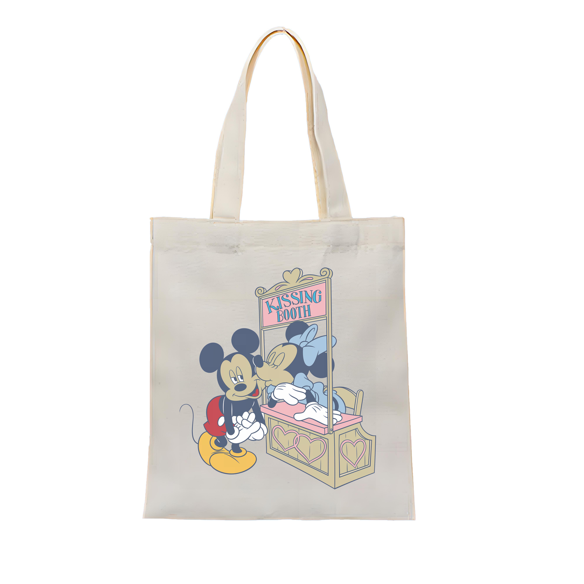 （画像用） ミッキーマウス Mickey Mouse 縦型キャンバス生地手提げバッグ　トートバッグ