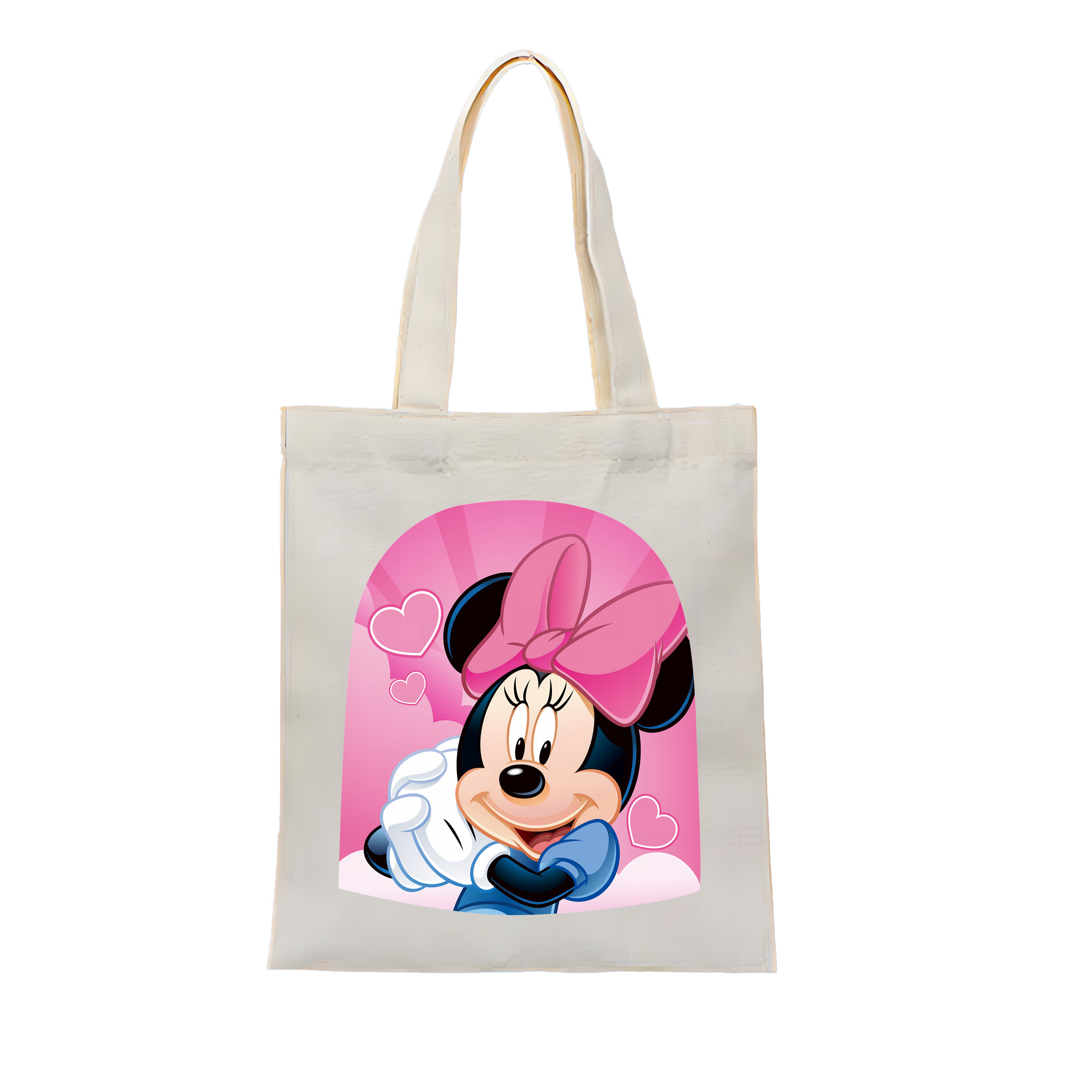 （画像用） ミッキーマウス Mickey Mouse 縦型キャンバス生地手提げバッグ　トートバッグ