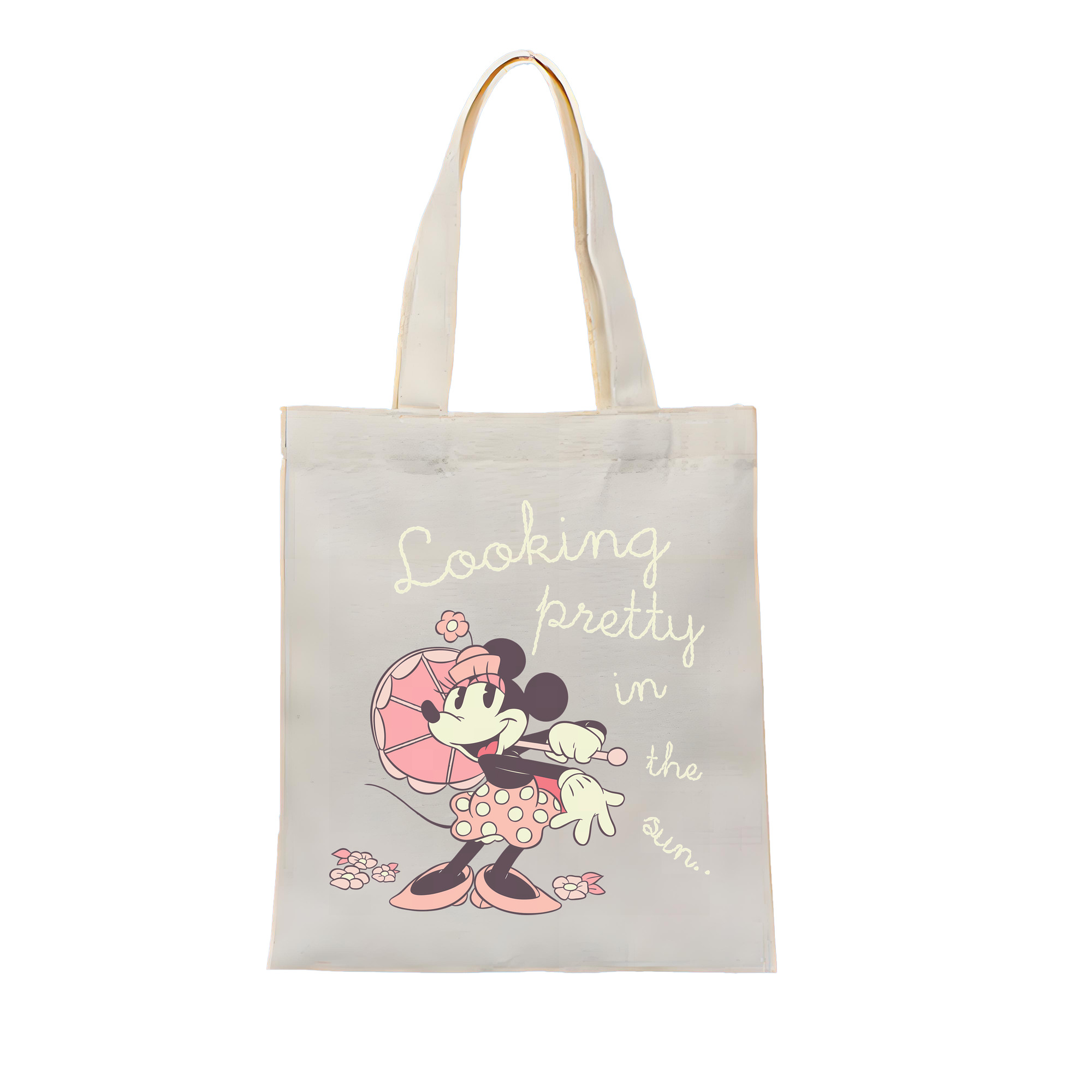 （画像用） ミッキーマウス Mickey Mouse 縦型キャンバス生地手提げバッグ　トートバッグ