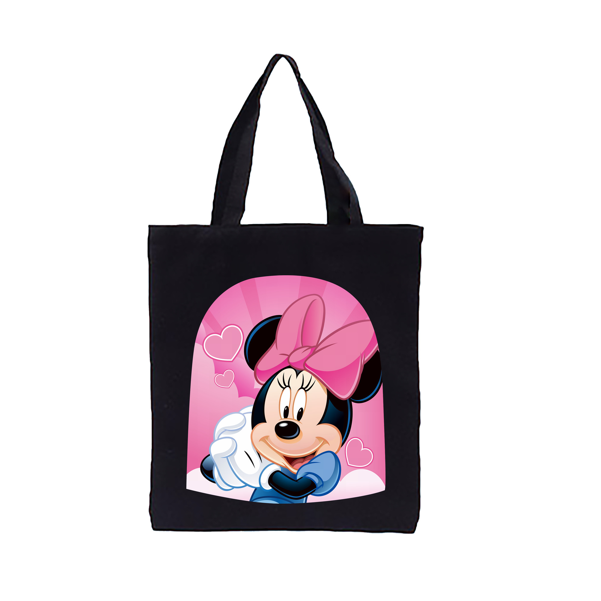 （画像用） ミッキーマウス Mickey Mouse 縦型キャンバス生地手提げバッグ　トートバッグ