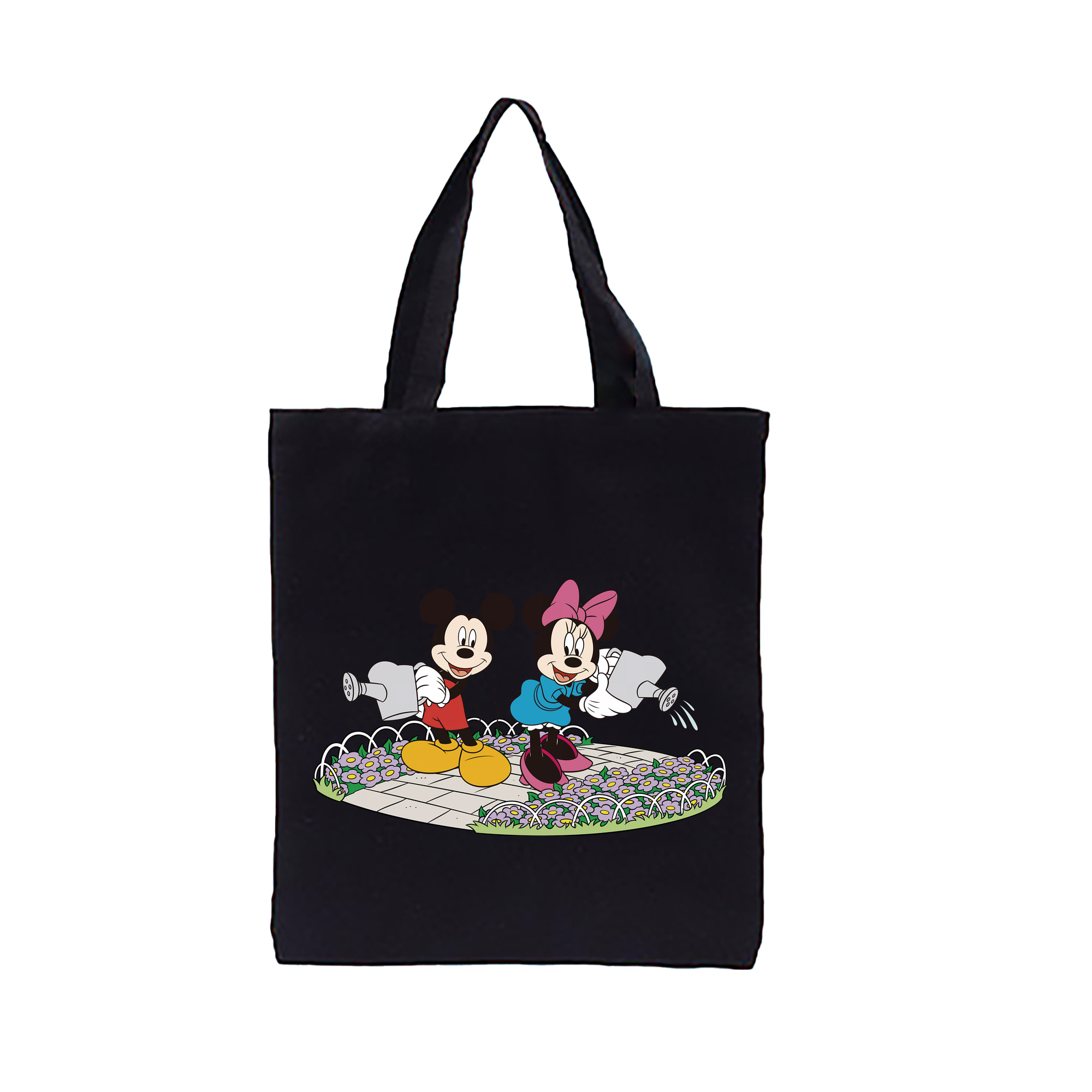（画像用） ミッキーマウス Mickey Mouse 縦型キャンバス生地手提げバッグ　トートバッグ