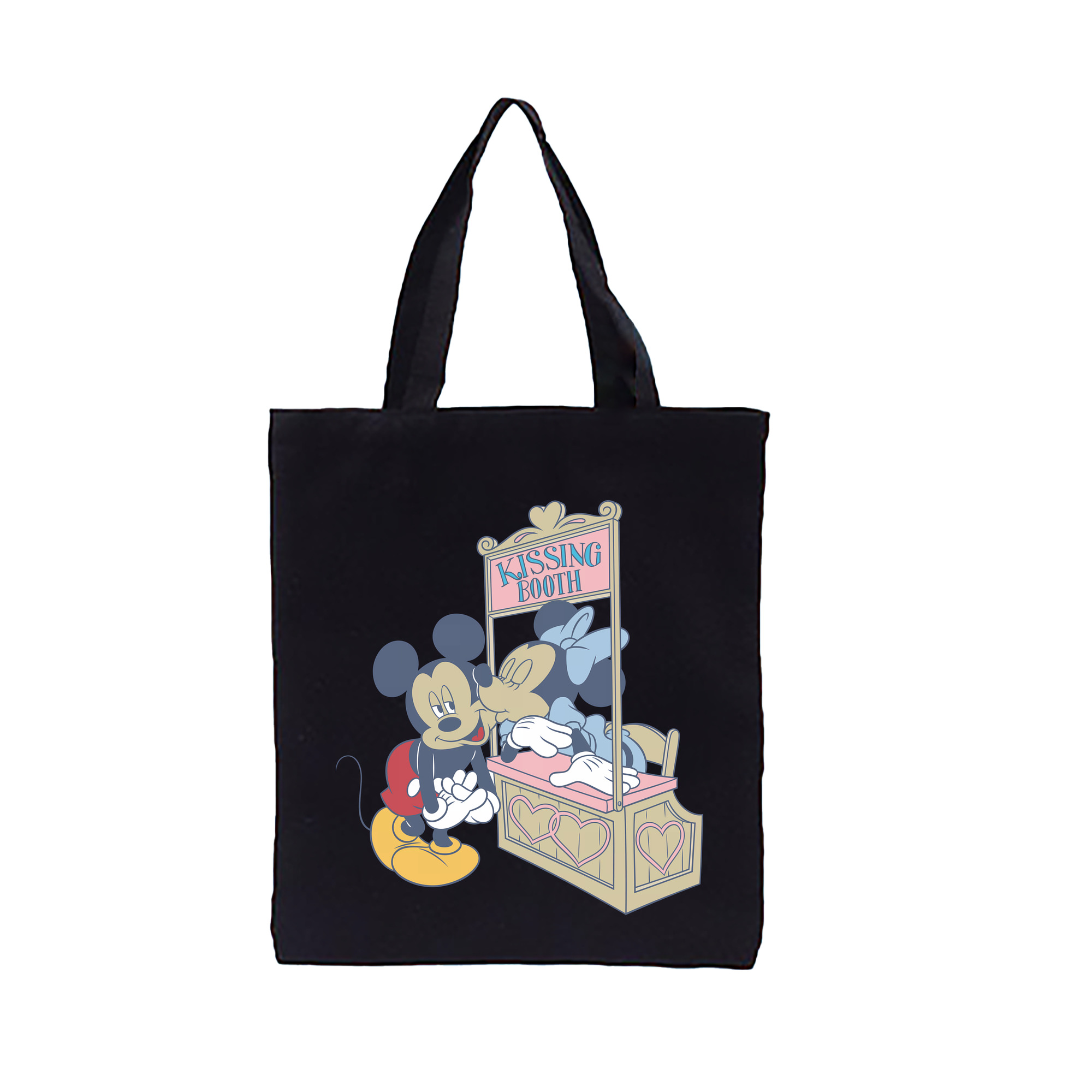 （画像用） ミッキーマウス Mickey Mouse 縦型キャンバス生地手提げバッグ　トートバッグ