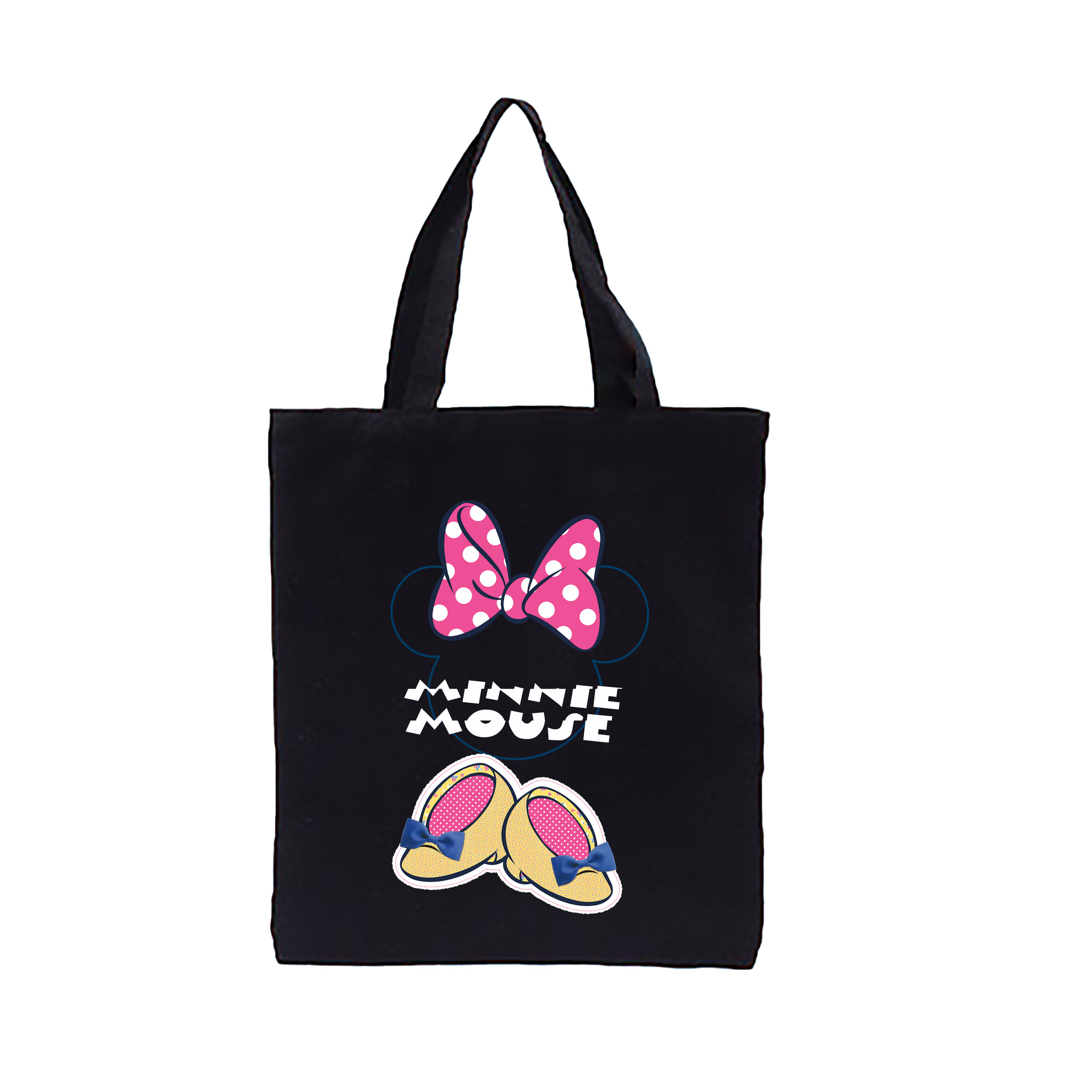 （画像用） ミッキーマウス Mickey Mouse 縦型キャンバス生地手提げバッグ　トートバッグ