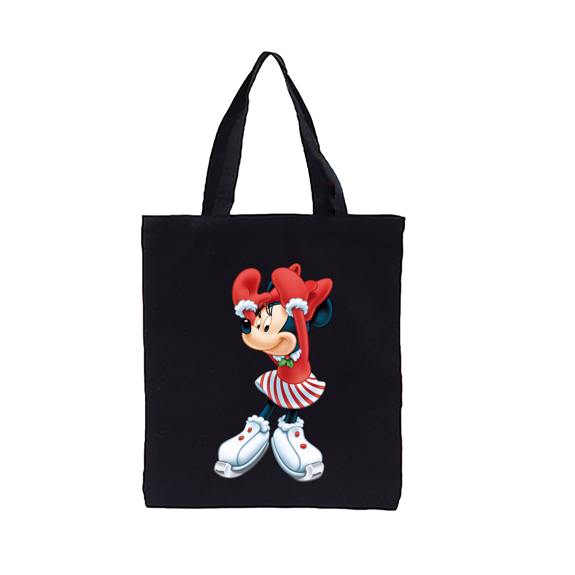 （画像用） ミッキーマウス Mickey Mouse 縦型キャンバス生地手提げバッグ　トートバッグ