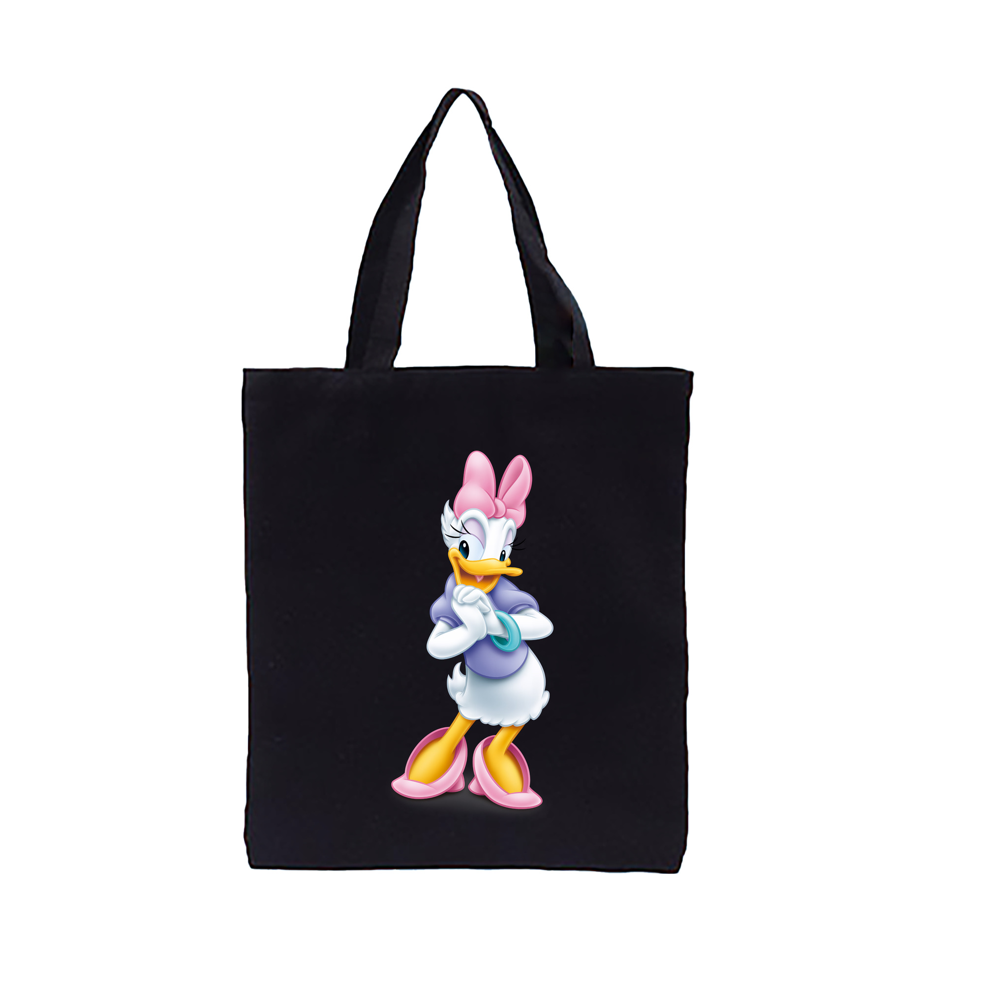 （画像用） ミッキーマウス Mickey Mouse 縦型キャンバス生地手提げバッグ　トートバッグ