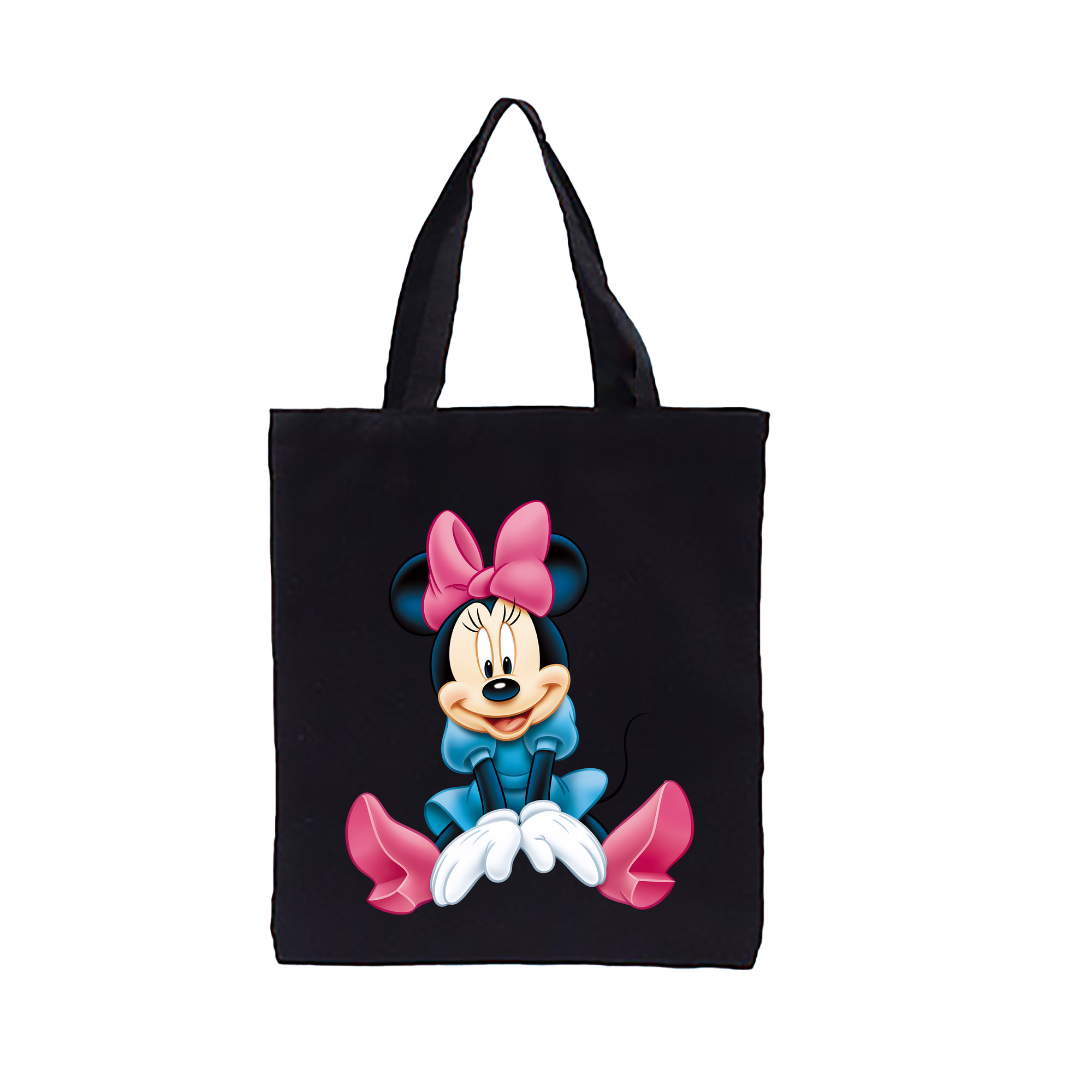 （画像用） ミッキーマウス Mickey Mouse 縦型キャンバス生地手提げバッグ　トートバッグ