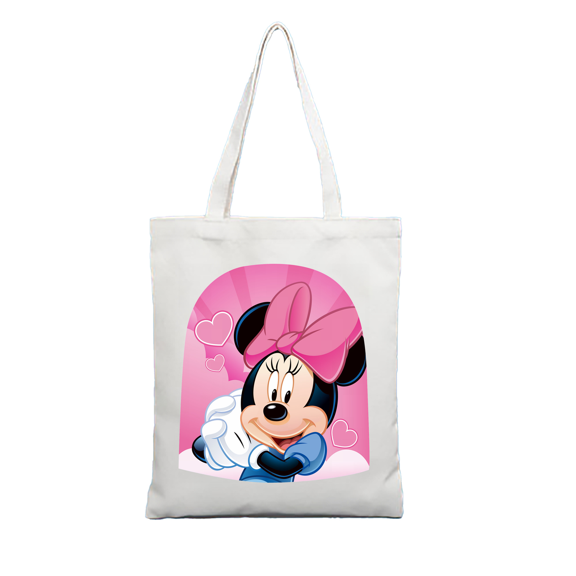 （画像用） ミッキーマウス Mickey Mouse 縦型キャンバス生地手提げバッグ　トートバッグ