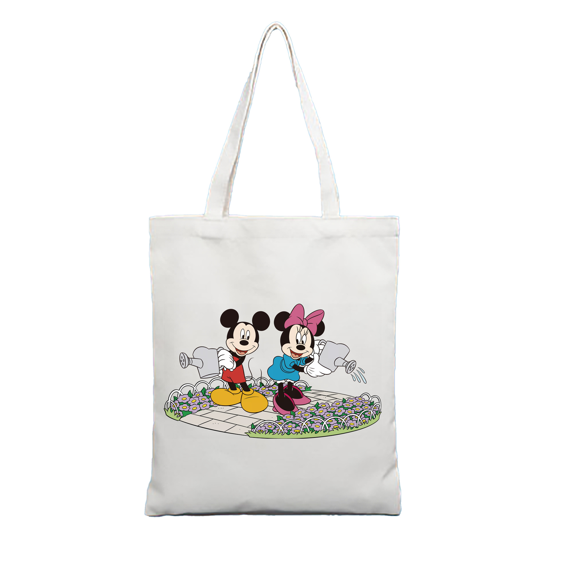（画像用） ミッキーマウス Mickey Mouse 縦型キャンバス生地手提げバッグ　トートバッグ