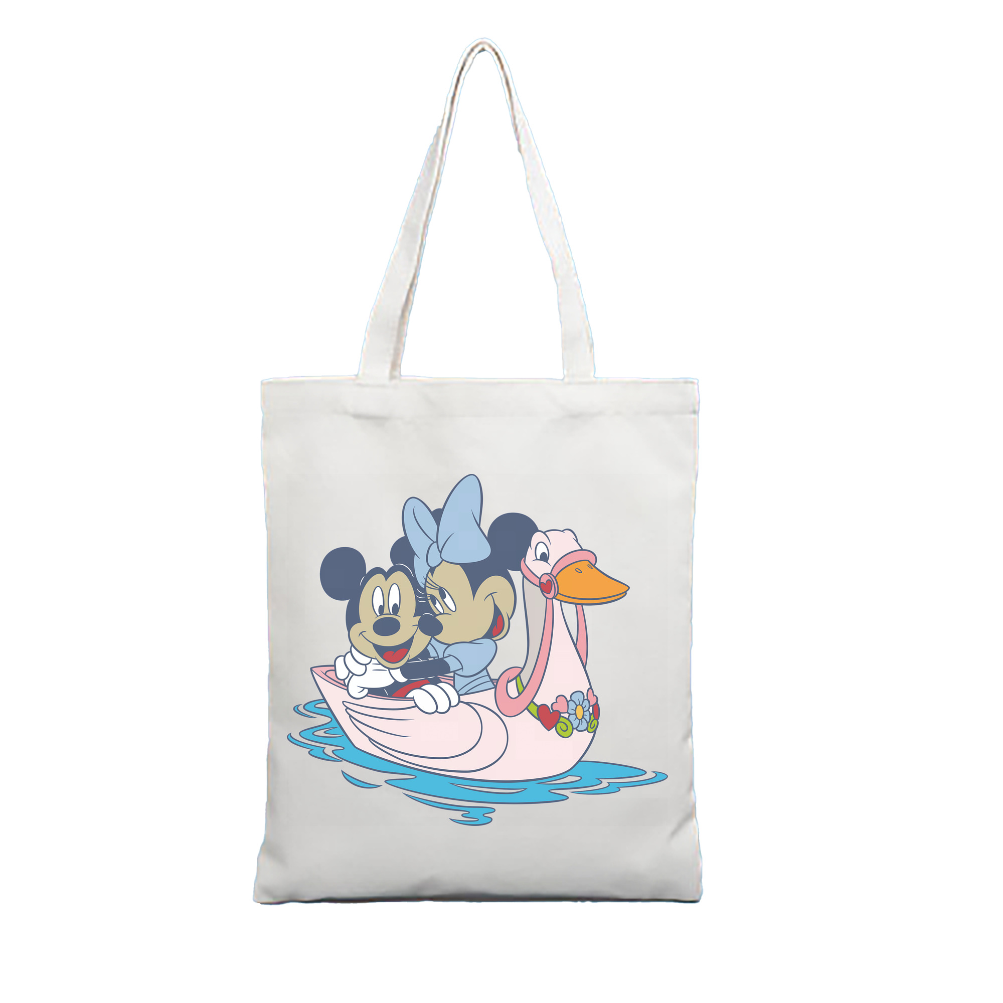（画像用） ミッキーマウス Mickey Mouse 縦型キャンバス生地手提げバッグ　トートバッグ