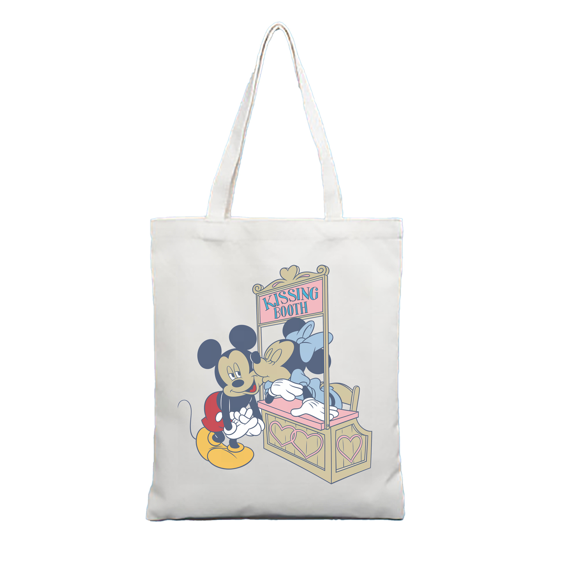 （画像用） ミッキーマウス Mickey Mouse 縦型キャンバス生地手提げバッグ　トートバッグ