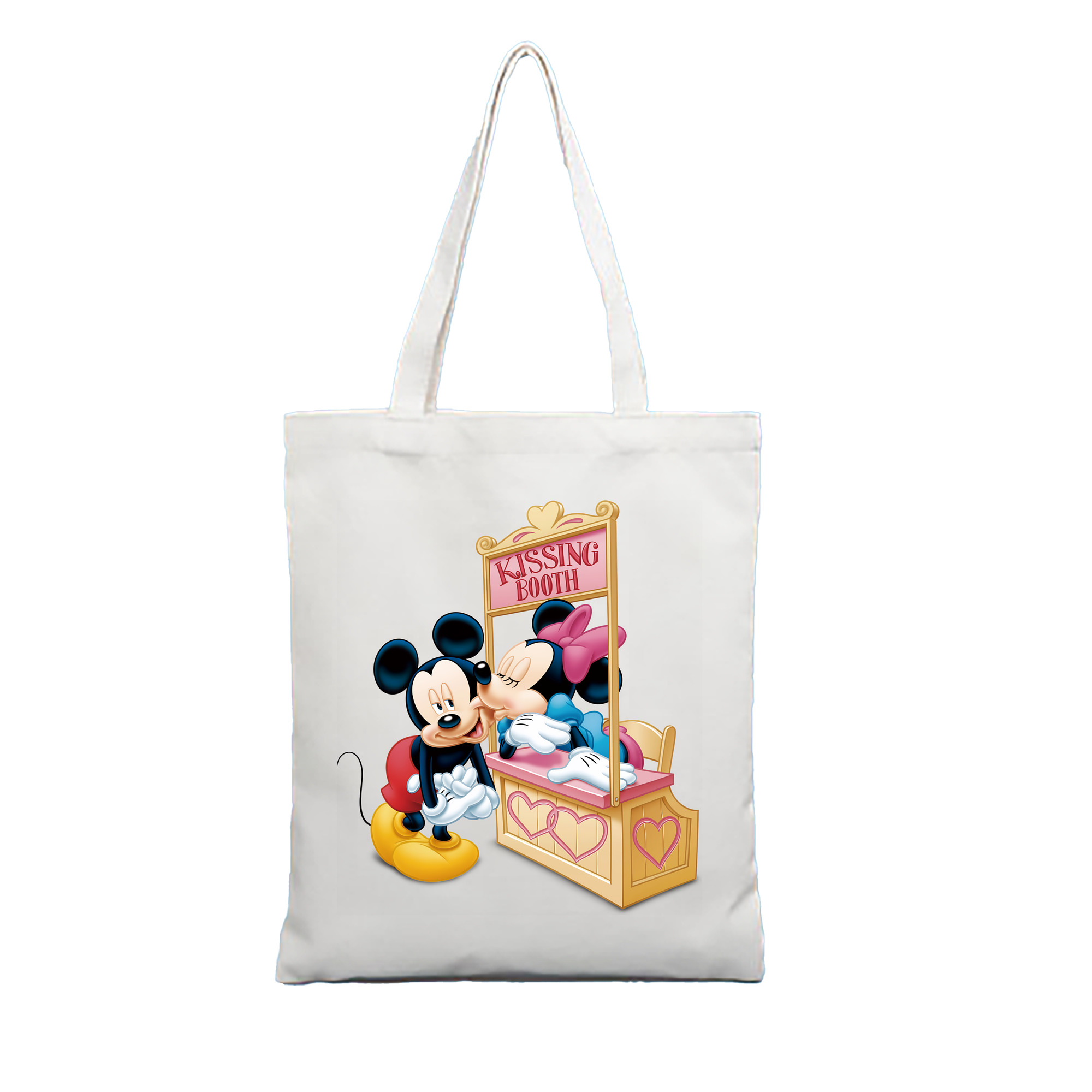 （画像用） ミッキーマウス Mickey Mouse 縦型キャンバス生地手提げバッグ　トートバッグ
