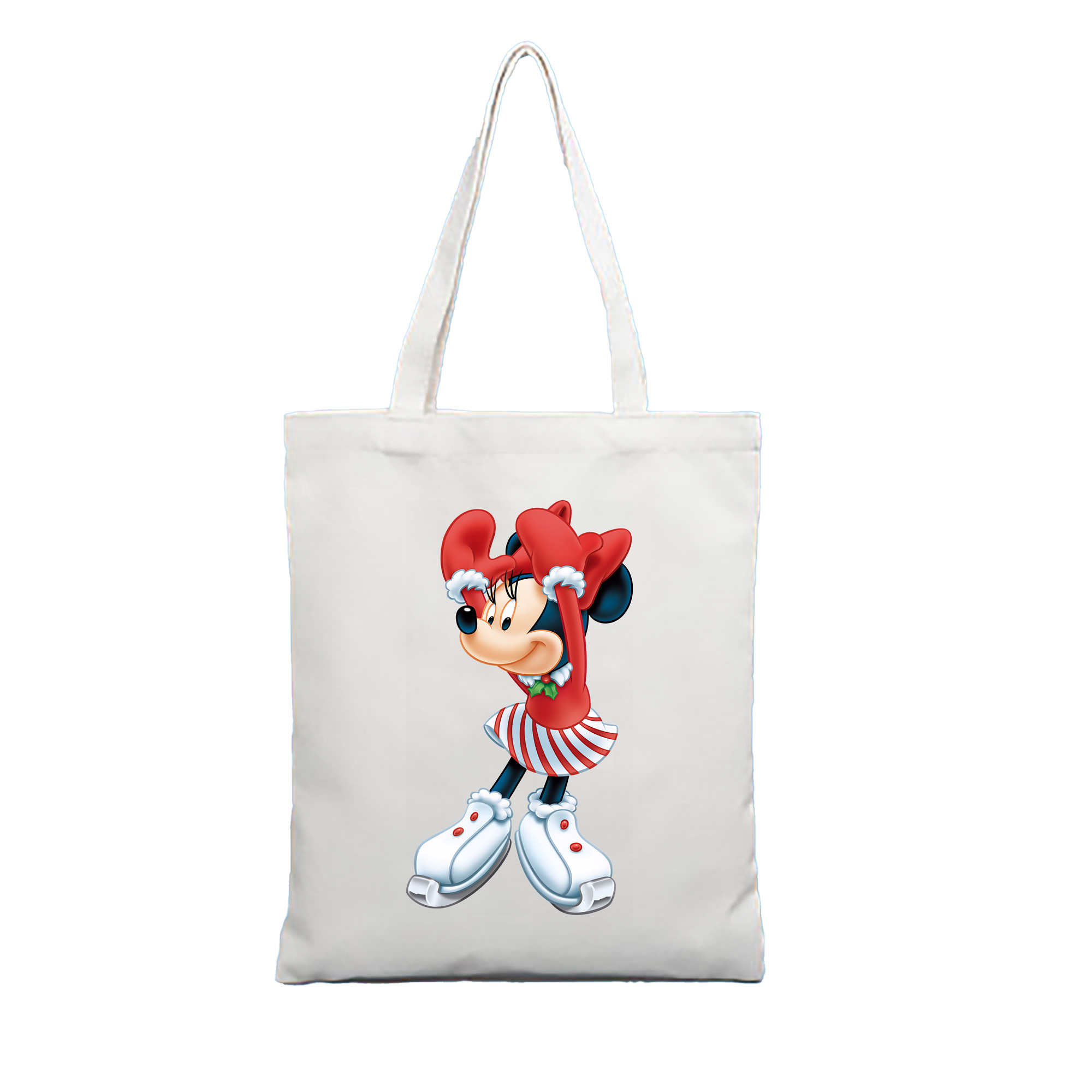 （画像用） ミッキーマウス Mickey Mouse 縦型キャンバス生地手提げバッグ　トートバッグ
