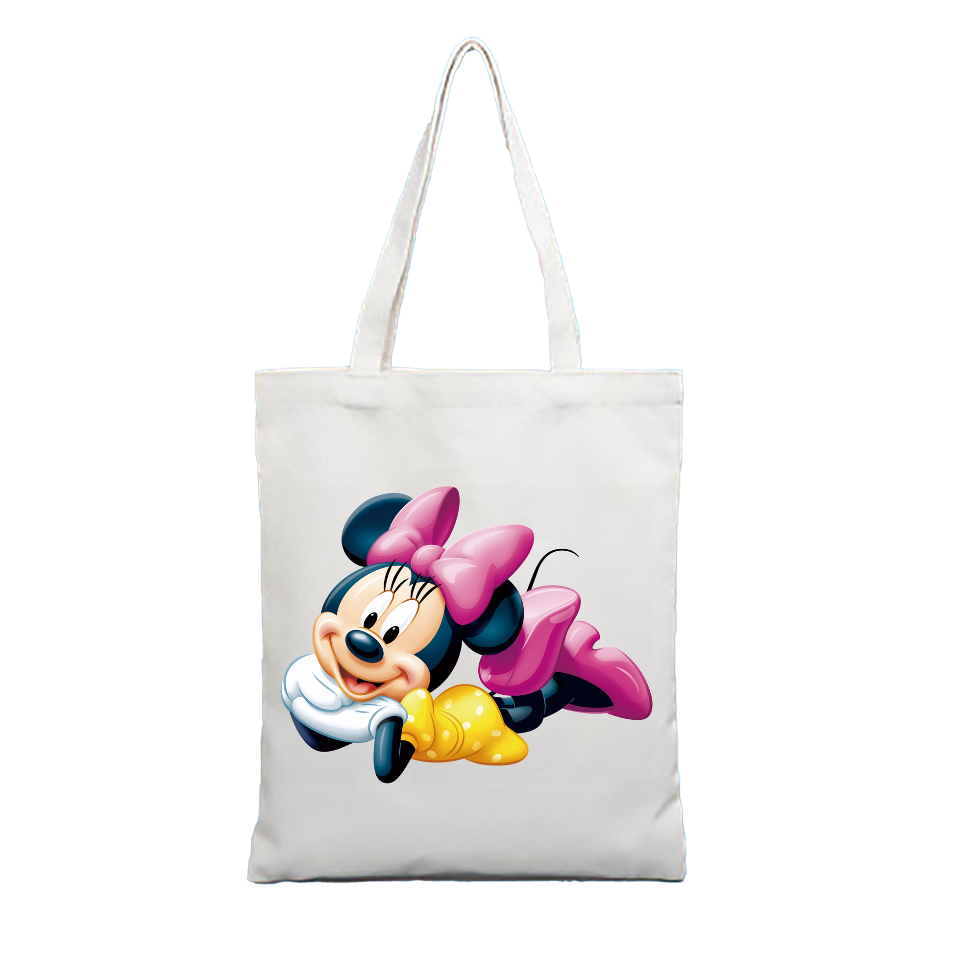 （画像用） ミッキーマウス Mickey Mouse 縦型キャンバス生地手提げバッグ　トートバッグ