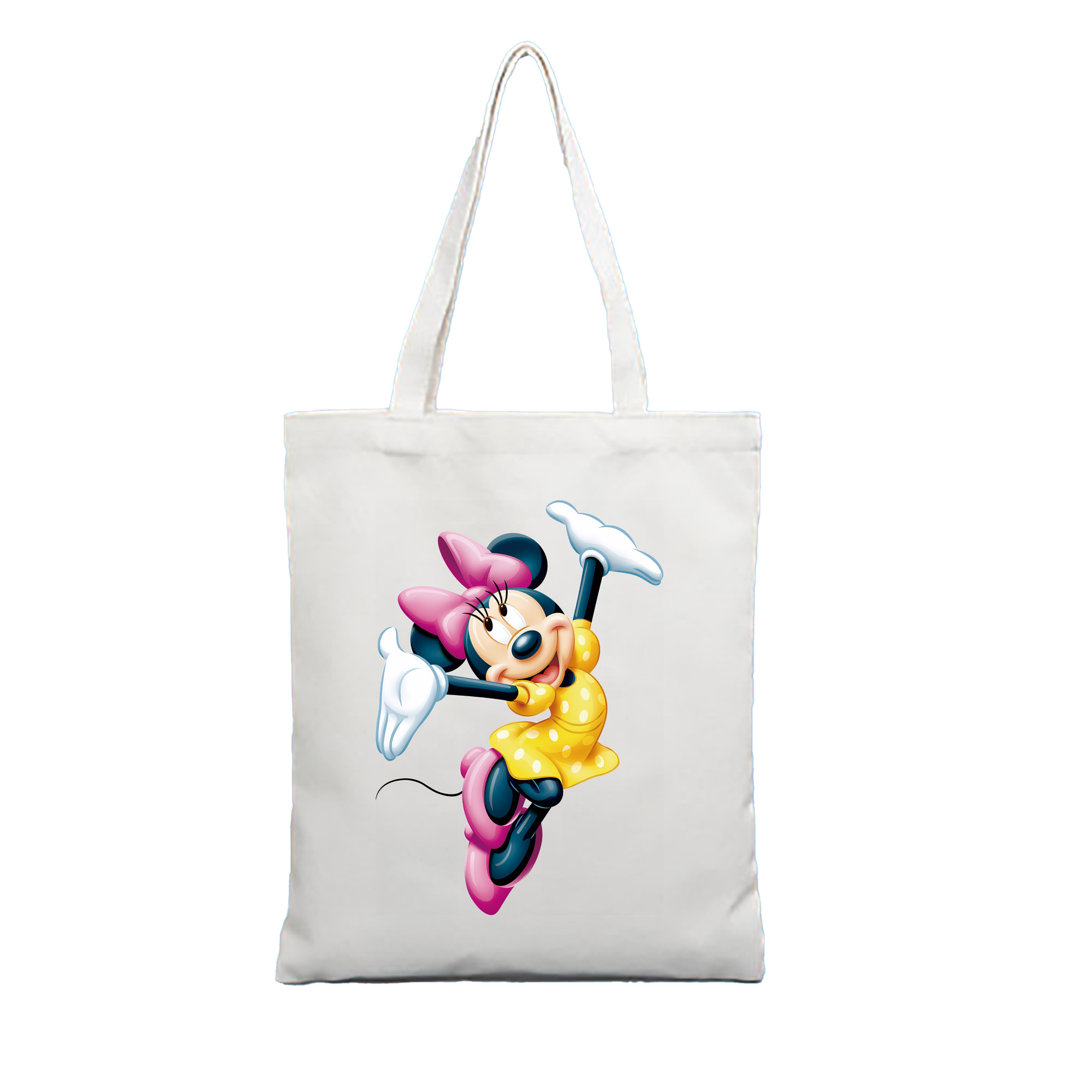 （画像用） ミッキーマウス Mickey Mouse 縦型キャンバス生地手提げバッグ　トートバッグ