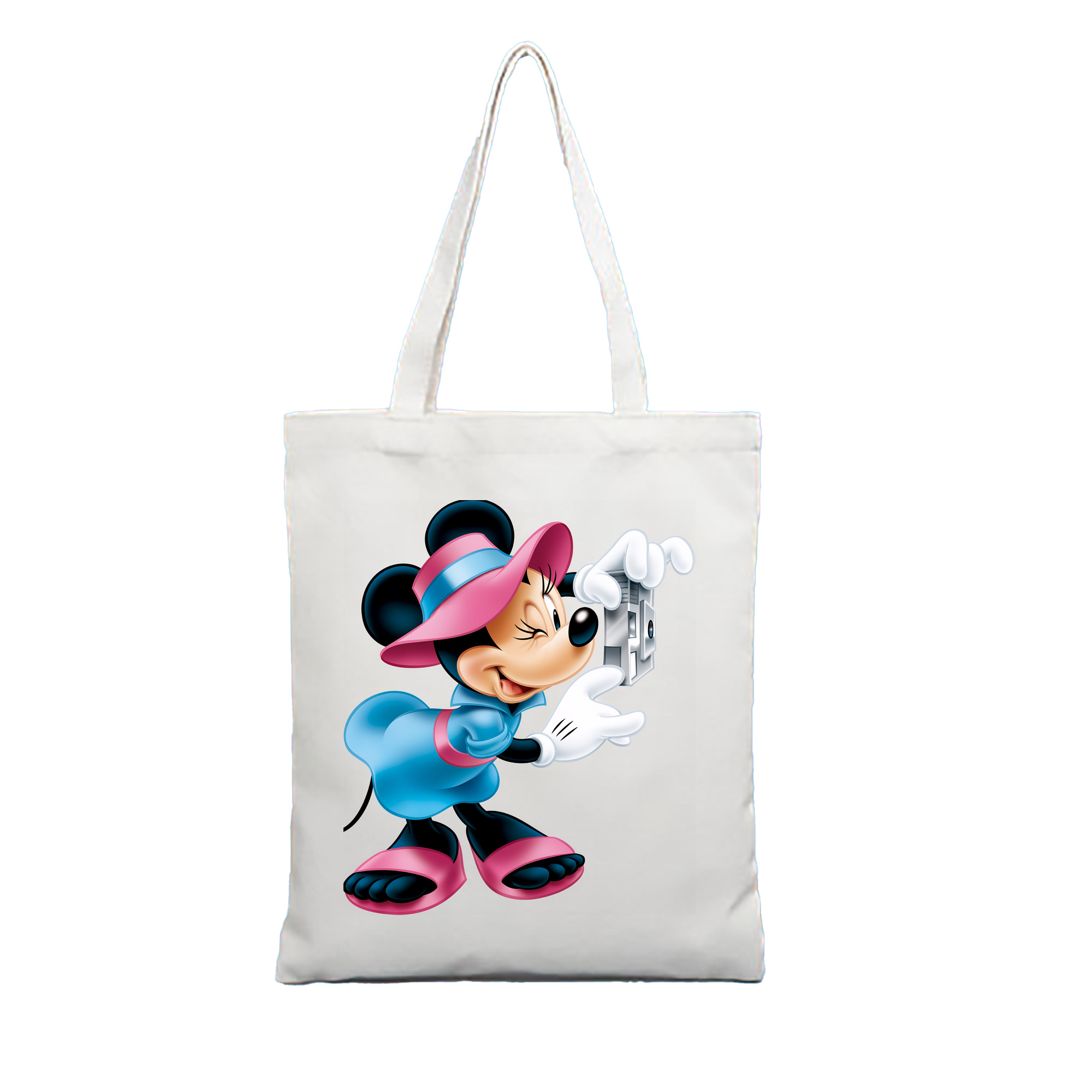 （画像用） ミッキーマウス Mickey Mouse 縦型キャンバス生地手提げバッグ　トートバッグ