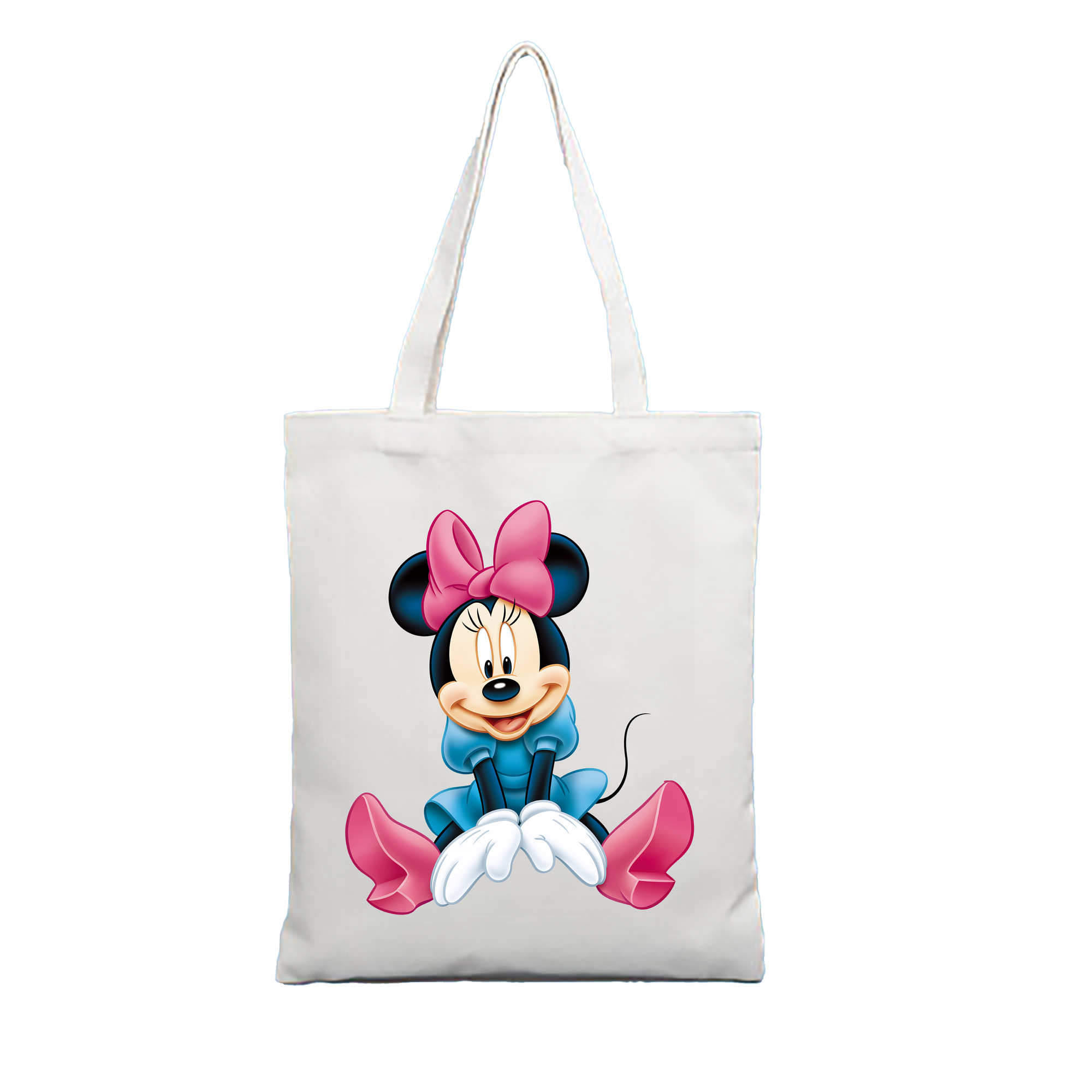 （画像用） ミッキーマウス Mickey Mouse 縦型キャンバス生地手提げバッグ　トートバッグ