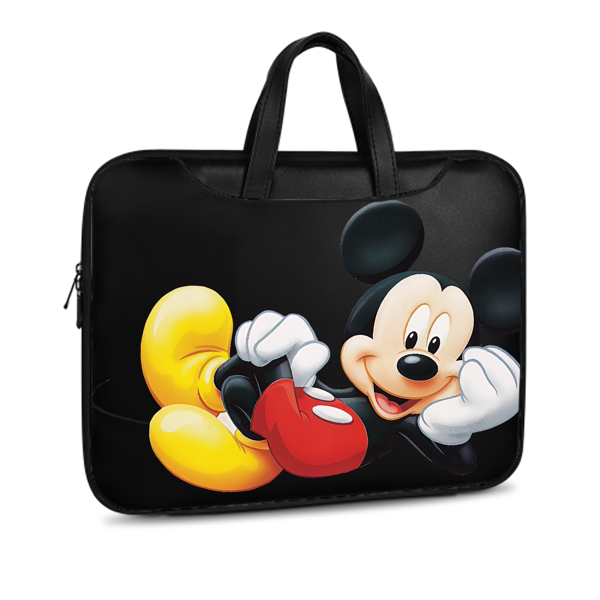 ミッキーマウス Mickey Mouse レザーラップトップバッグ　ノートパソコンケース