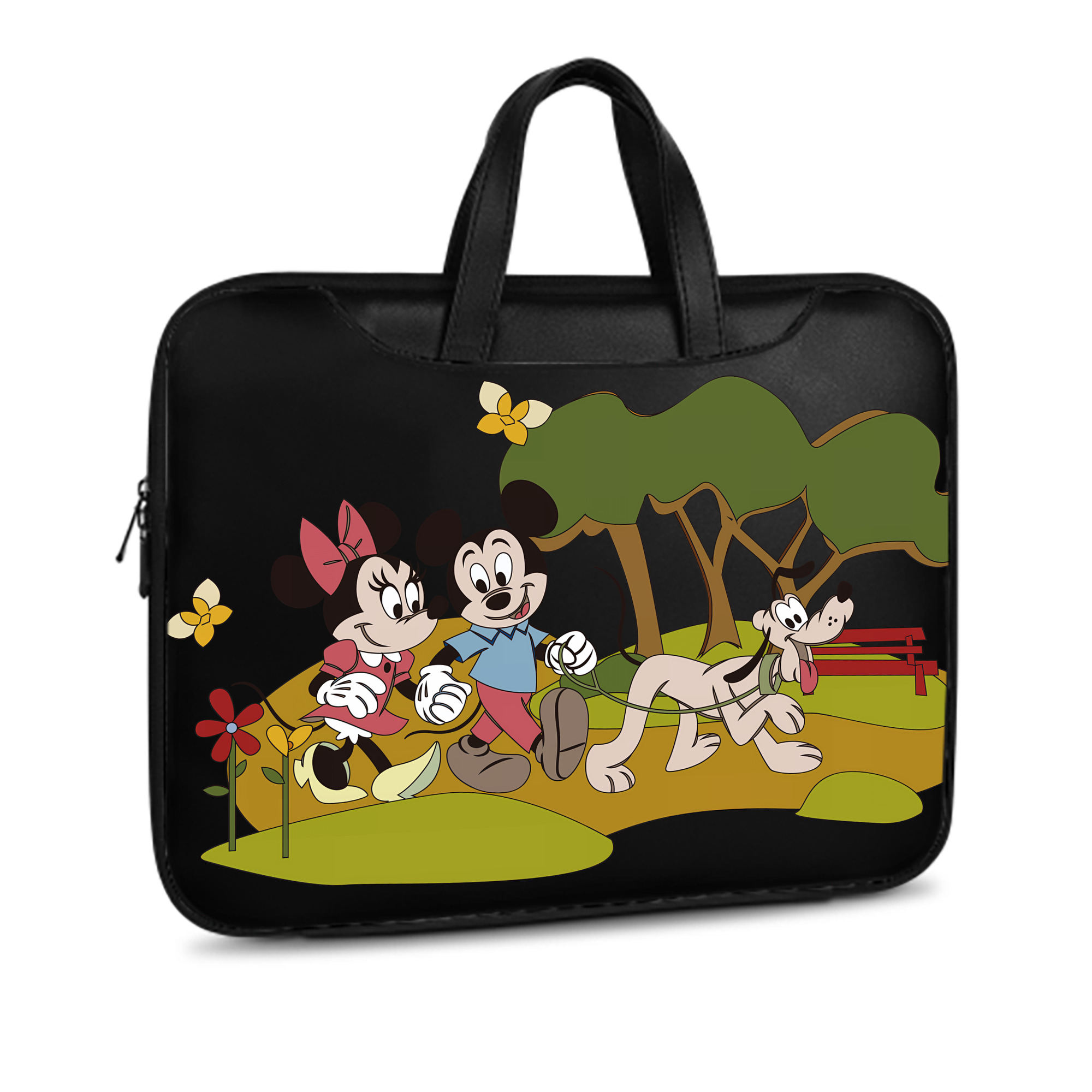 ミッキーマウス Mickey Mouse レザーラップトップバッグ　ノートパソコンケース