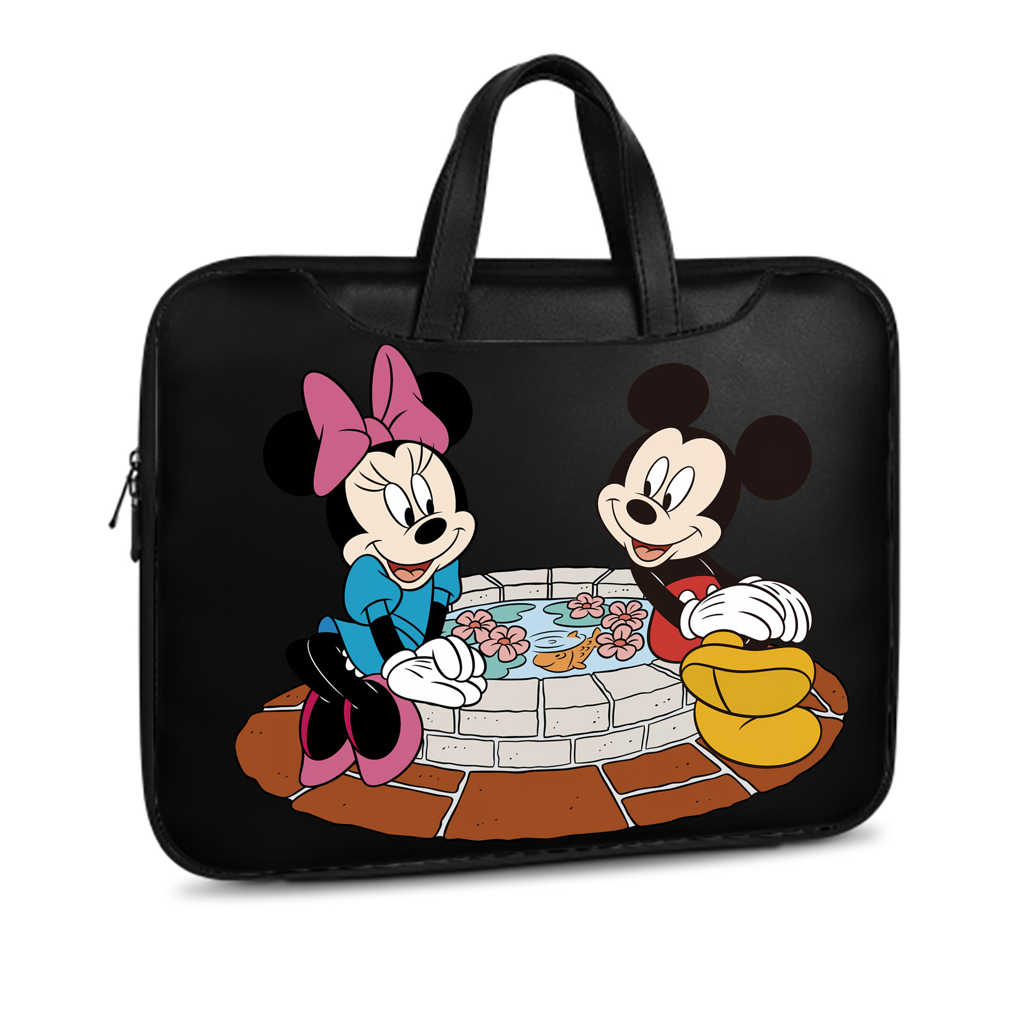 ミッキーマウス Mickey Mouse レザーラップトップバッグ　ノートパソコンケース