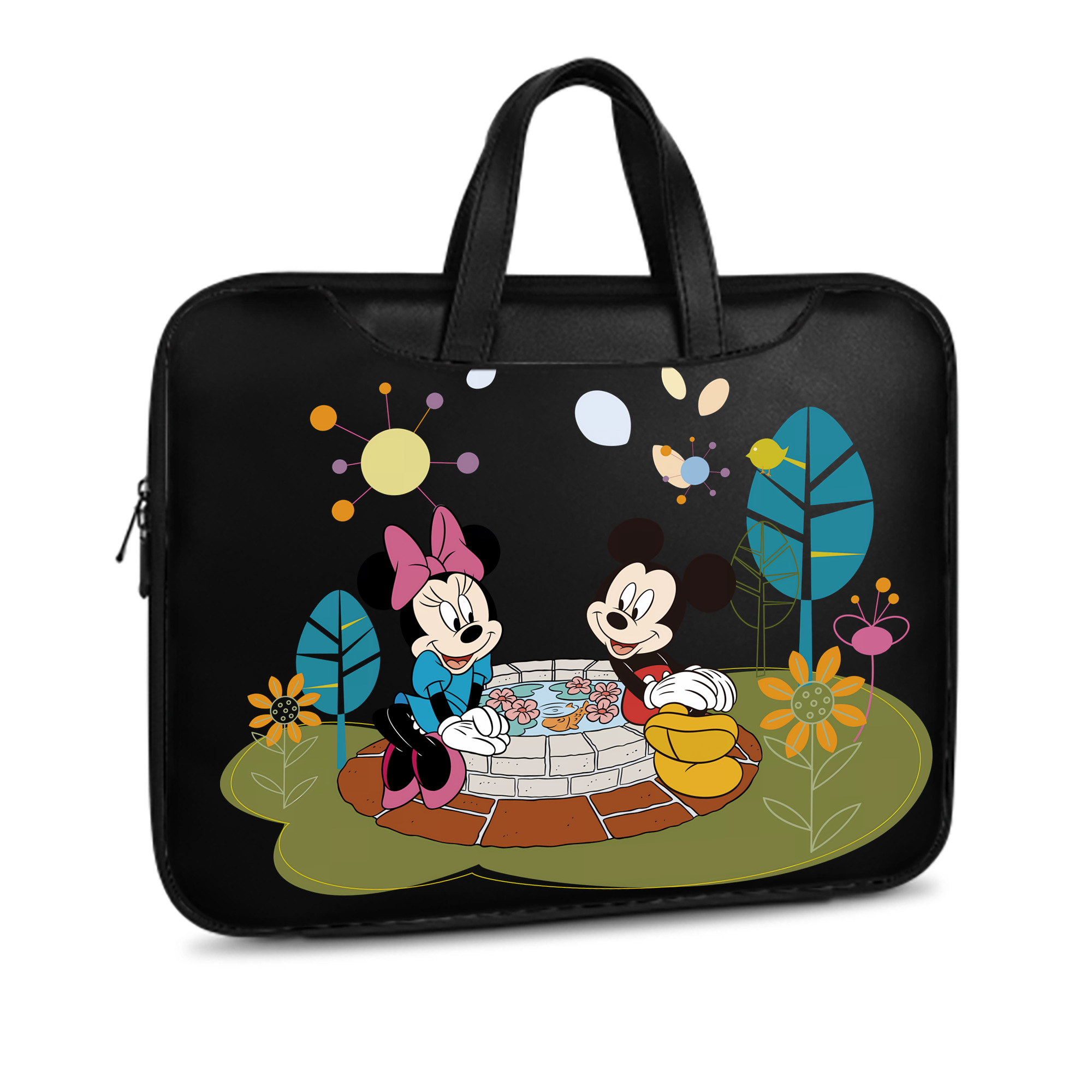 ミッキーマウス Mickey Mouse レザーラップトップバッグ　ノートパソコンケース