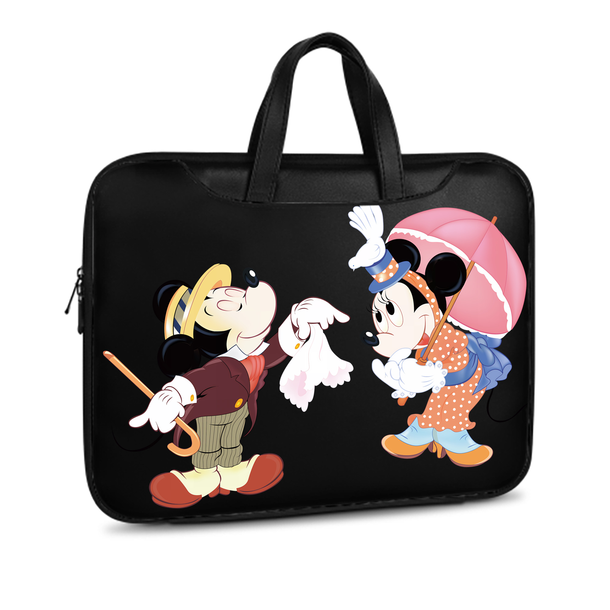 ミッキーマウス Mickey Mouse レザーラップトップバッグ　ノートパソコンケース