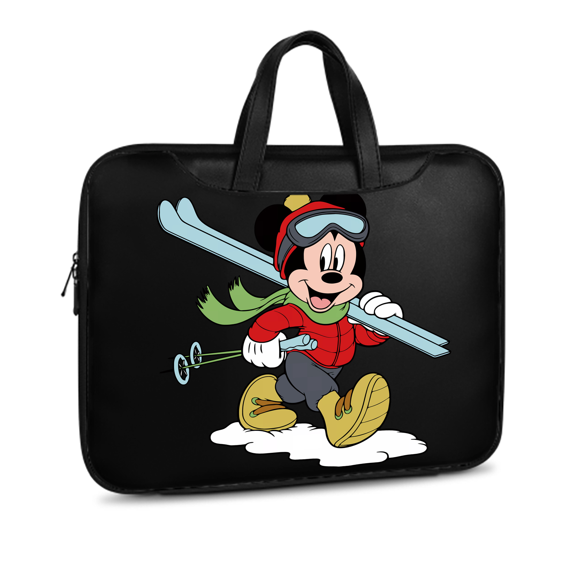 ミッキーマウス Mickey Mouse レザーラップトップバッグ　ノートパソコンケース