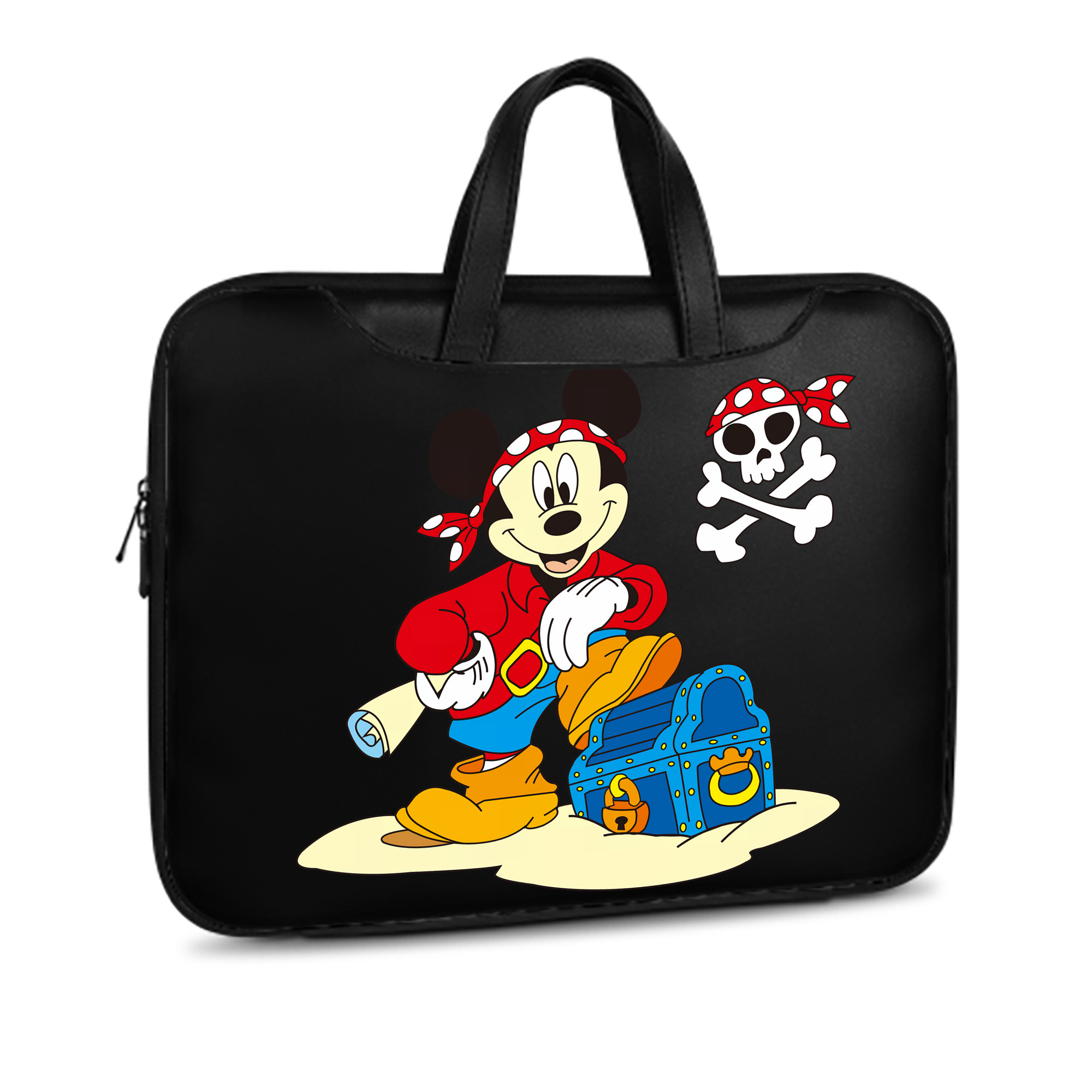 ミッキーマウス Mickey Mouse レザーラップトップバッグ　ノートパソコンケース