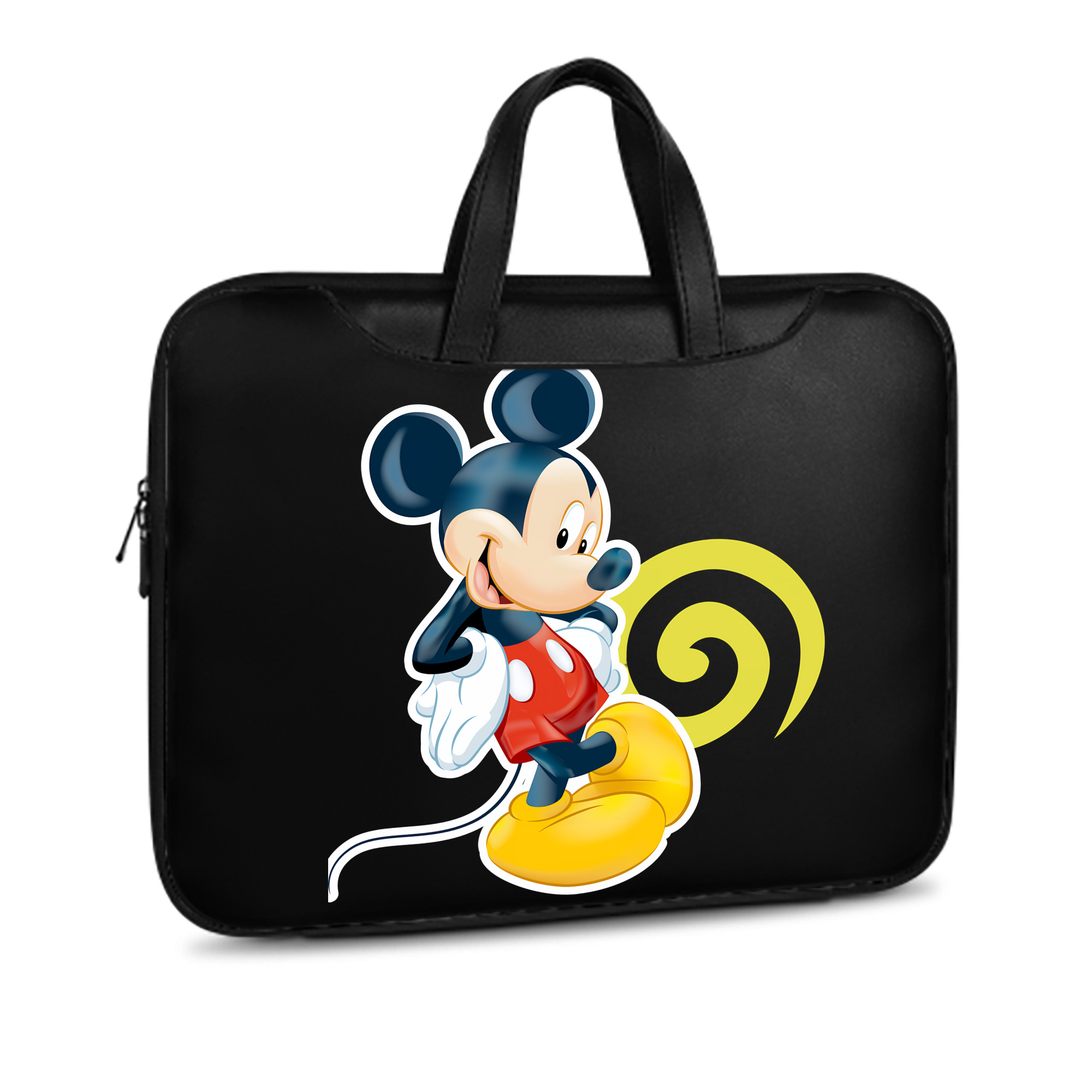 ミッキーマウス Mickey Mouse レザーラップトップバッグ　ノートパソコンケース